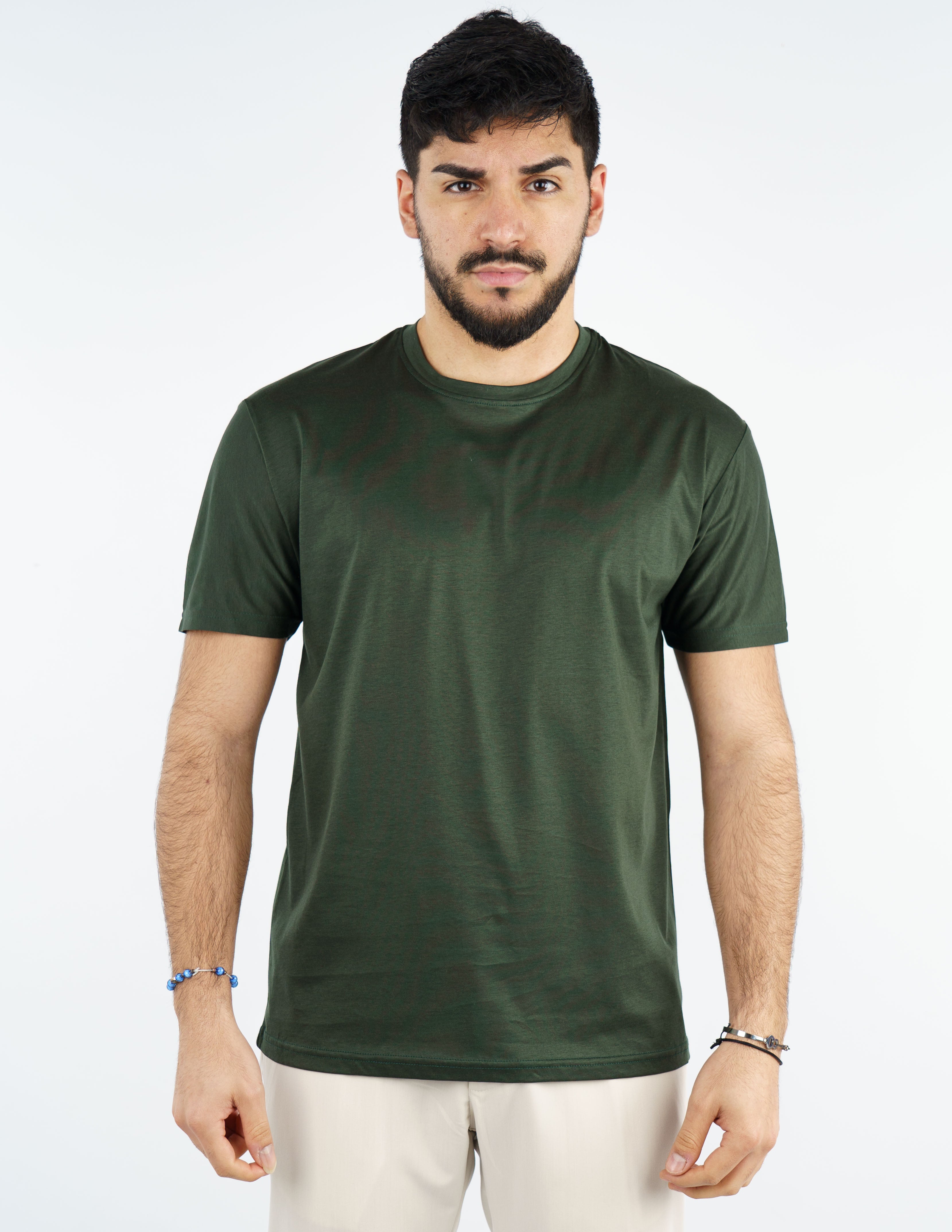 t-shirt girocollo cotone filo di scozia "fine tex"