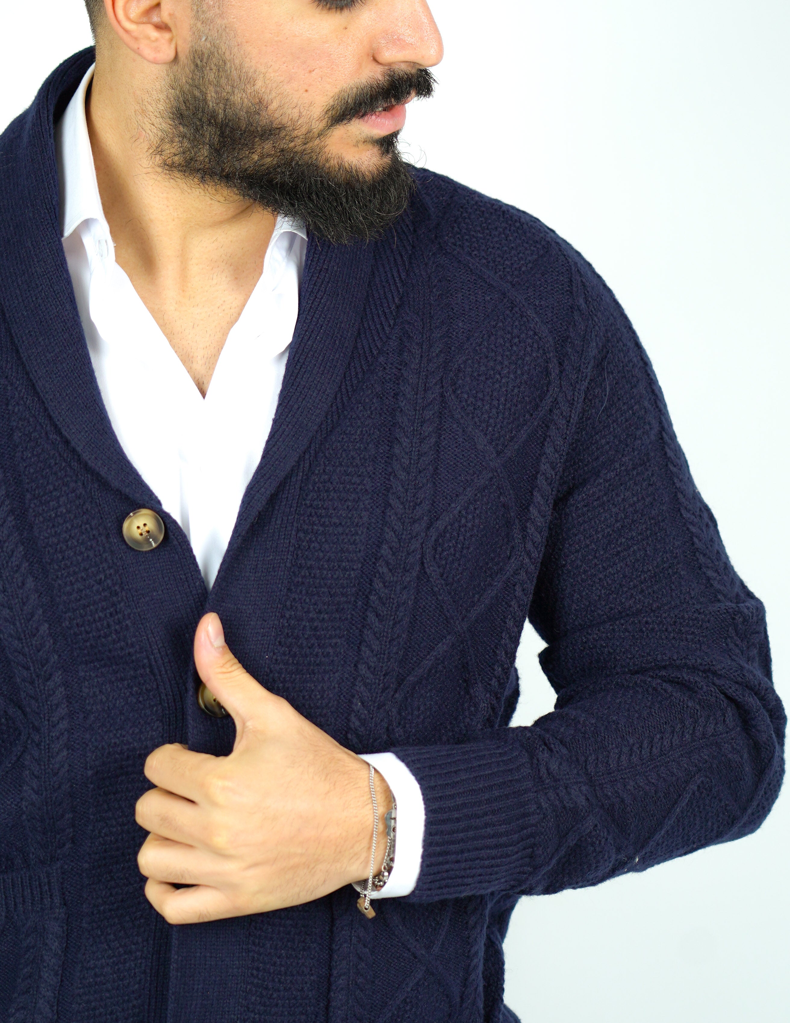 CARDIGAN STRUTTURATO CON COLLO
