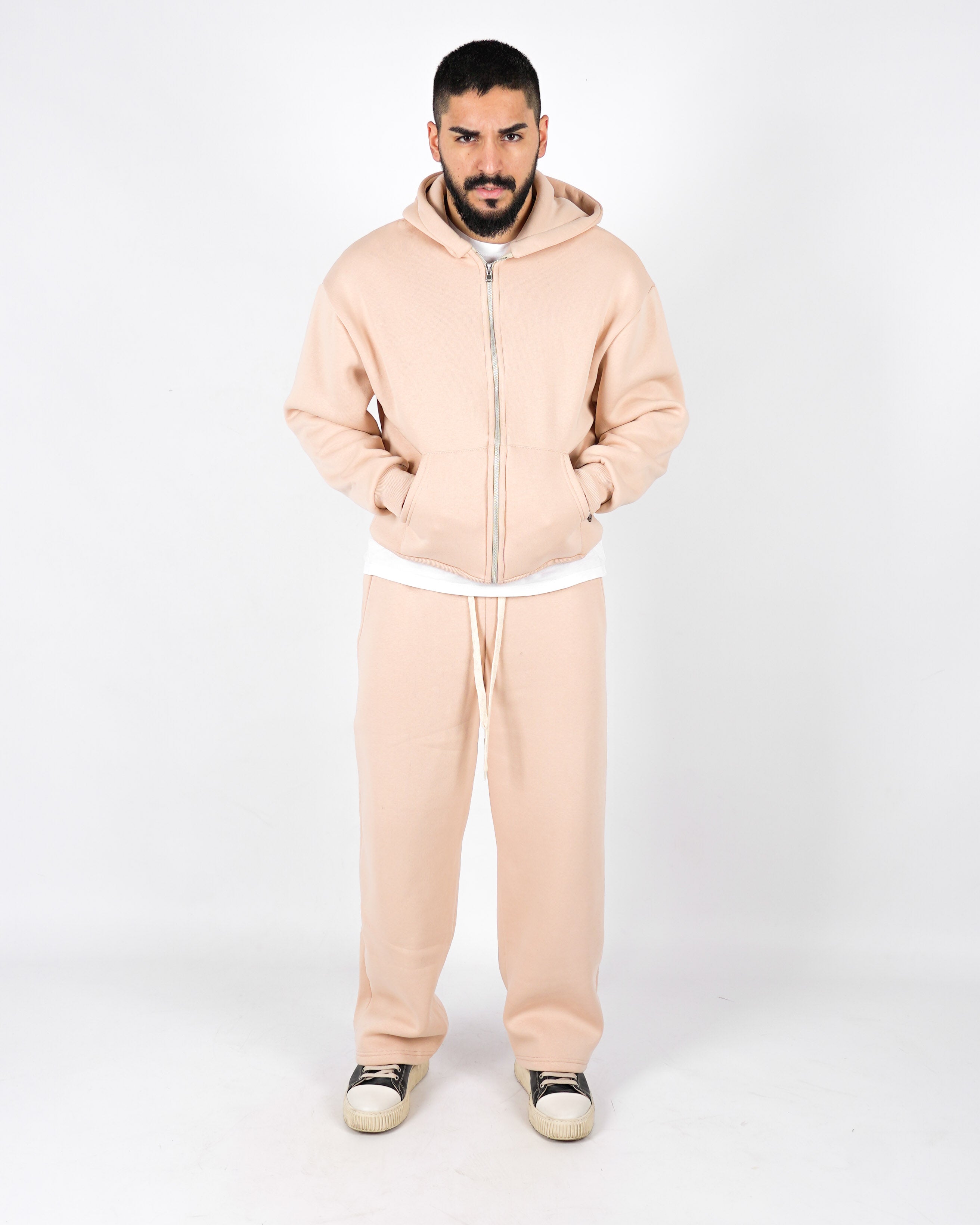 Tuta completa felpa con zip + pantalone baggy