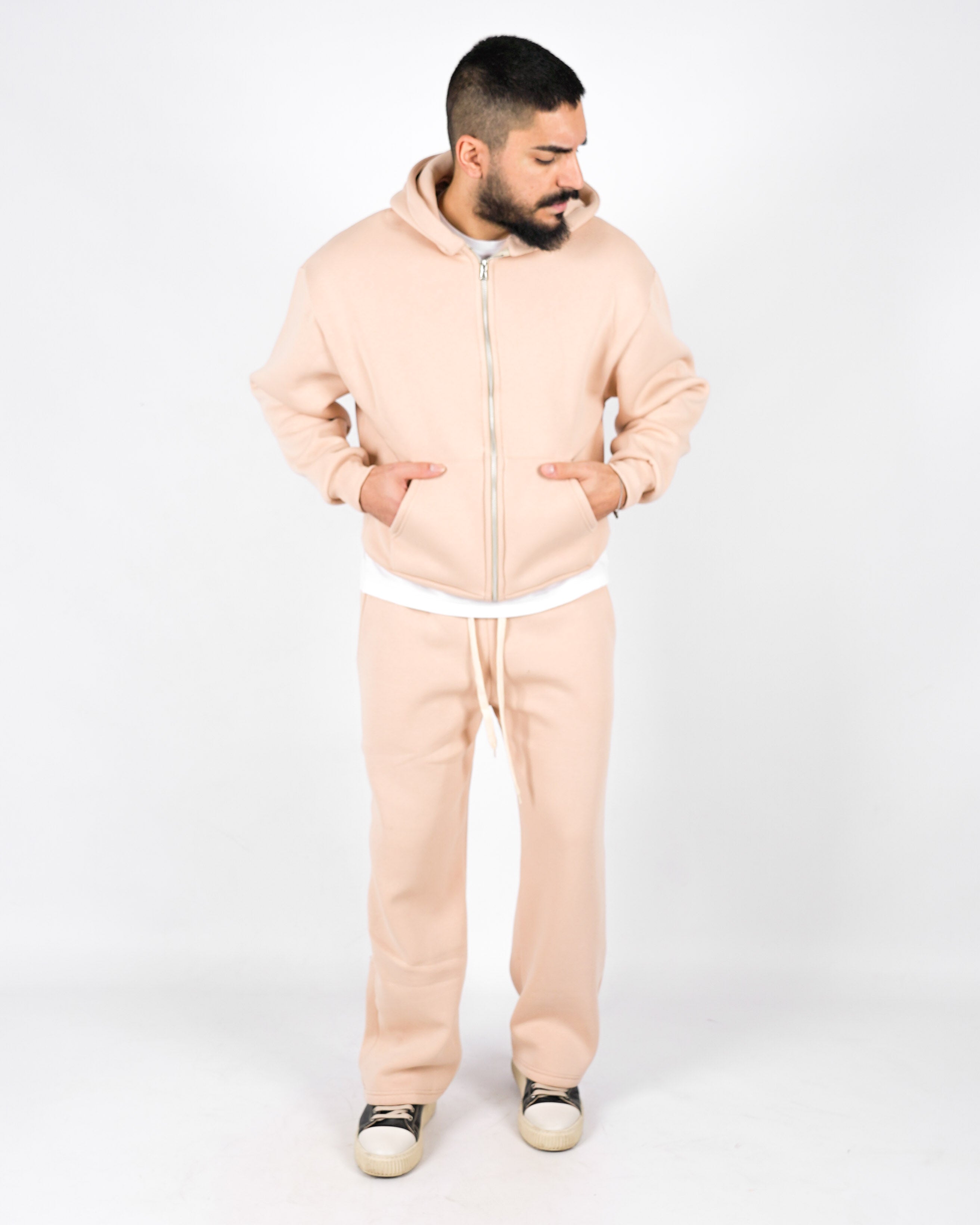 Tuta completa felpa con zip + pantalone baggy