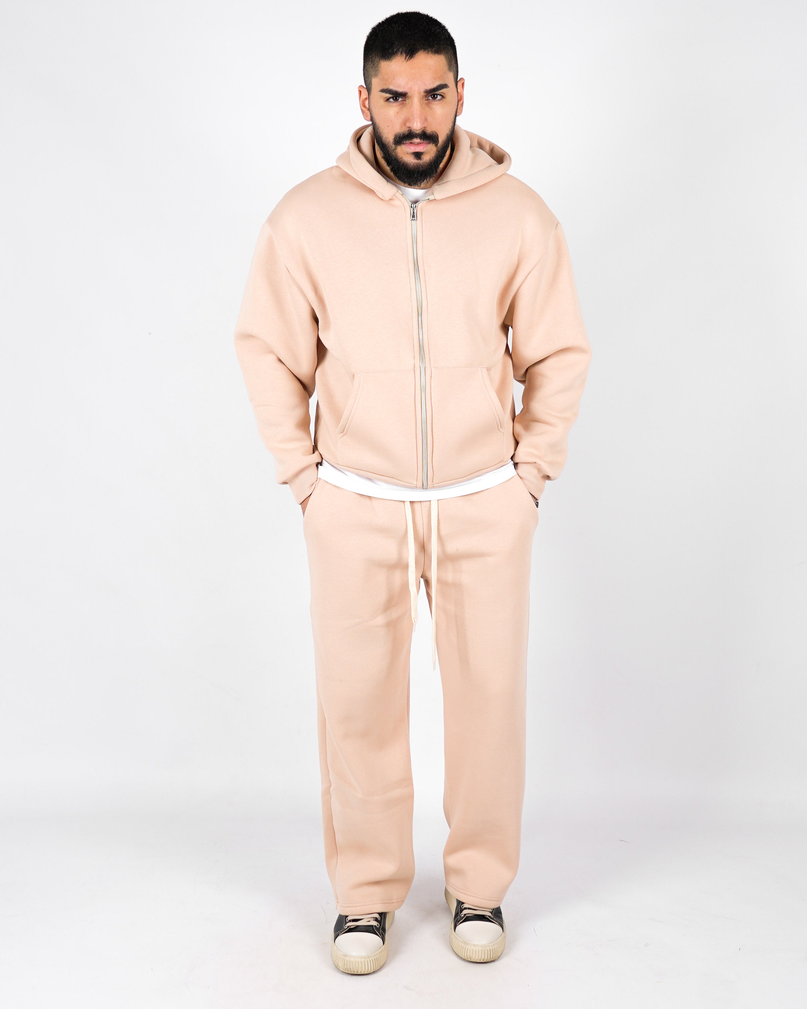 Tuta completa felpa con zip + pantalone baggy