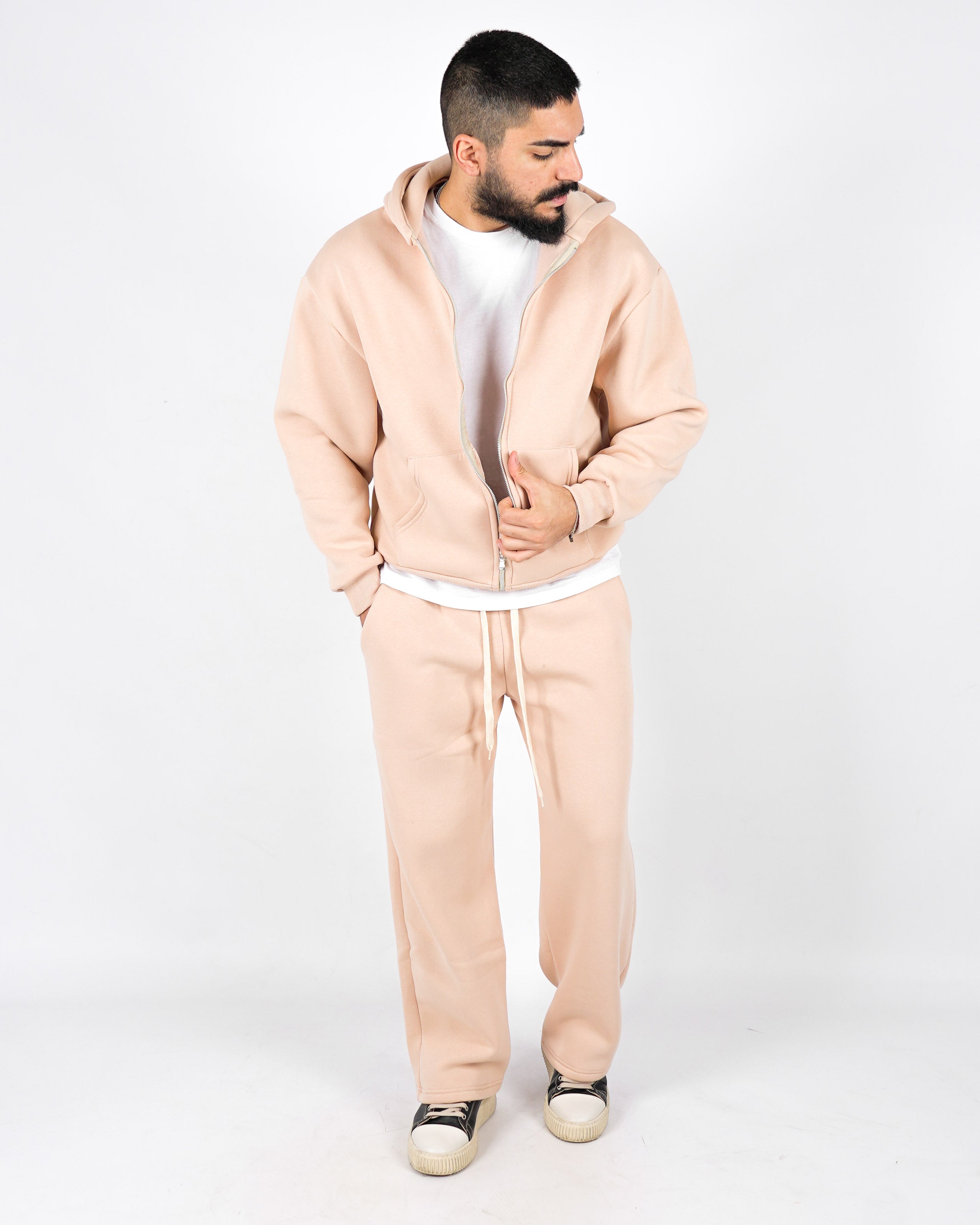 Tuta completa felpa con zip + pantalone baggy