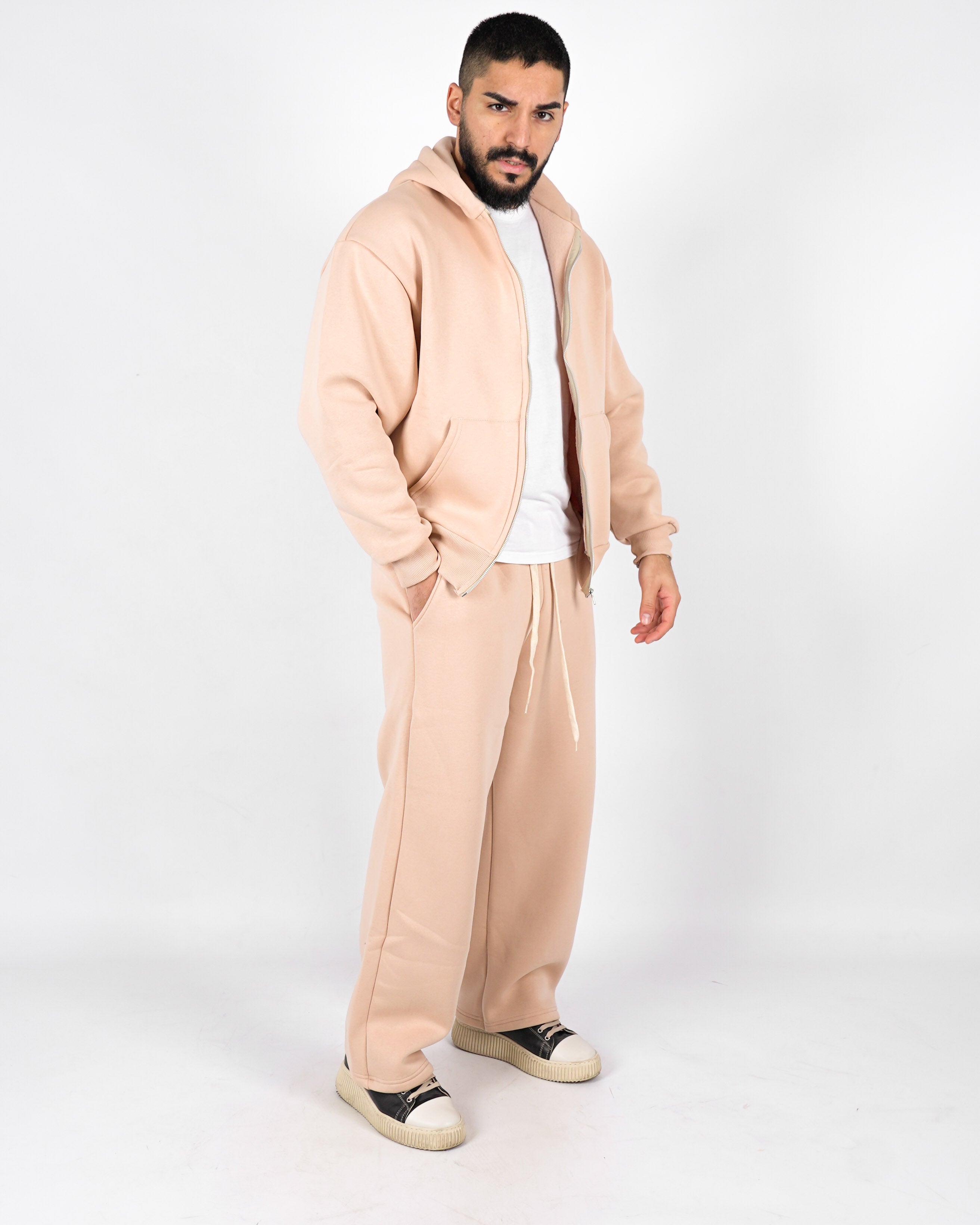 Tuta completa felpa con zip + pantalone baggy