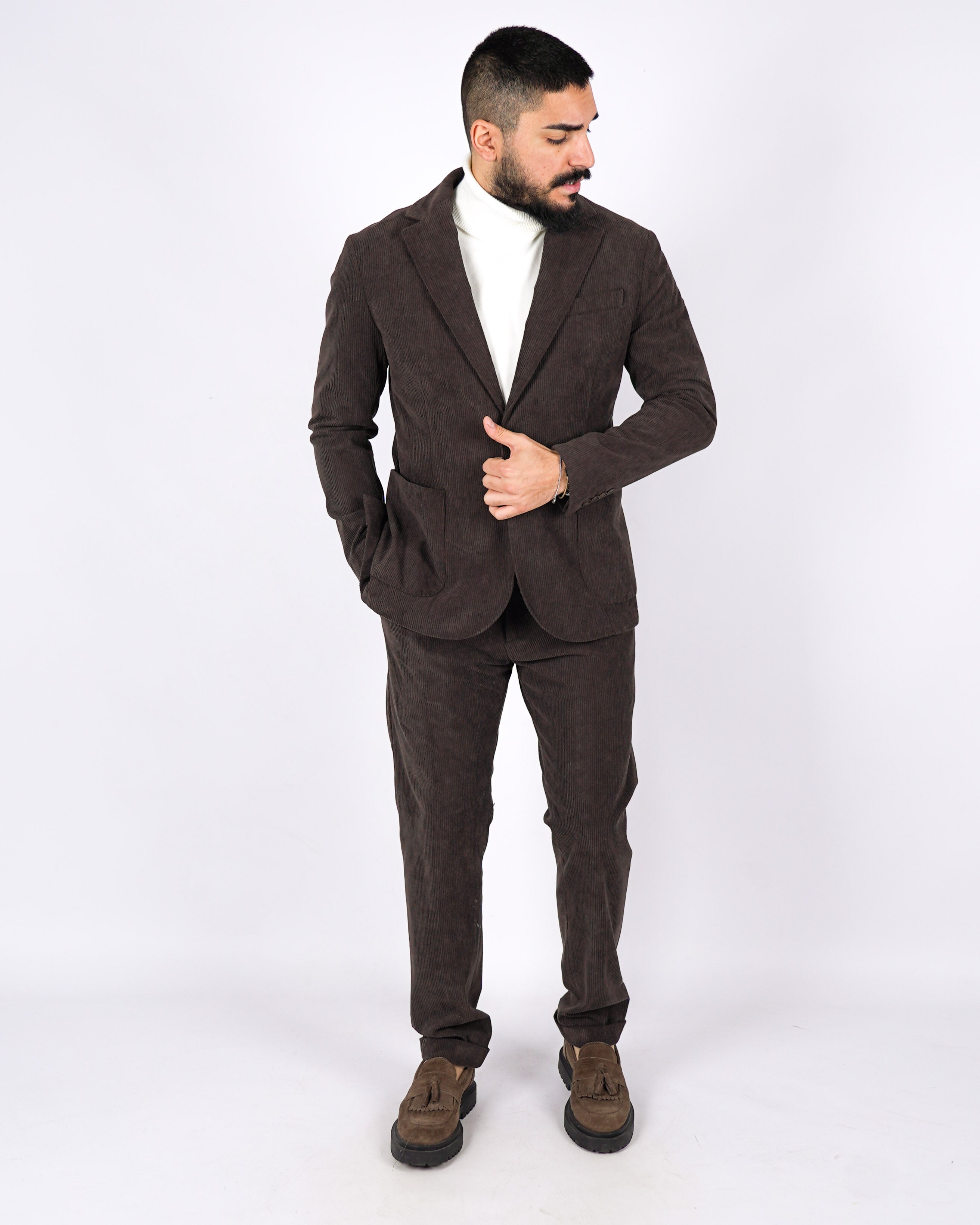 ABITO UOMO IN VELLUTO MONOPETTO