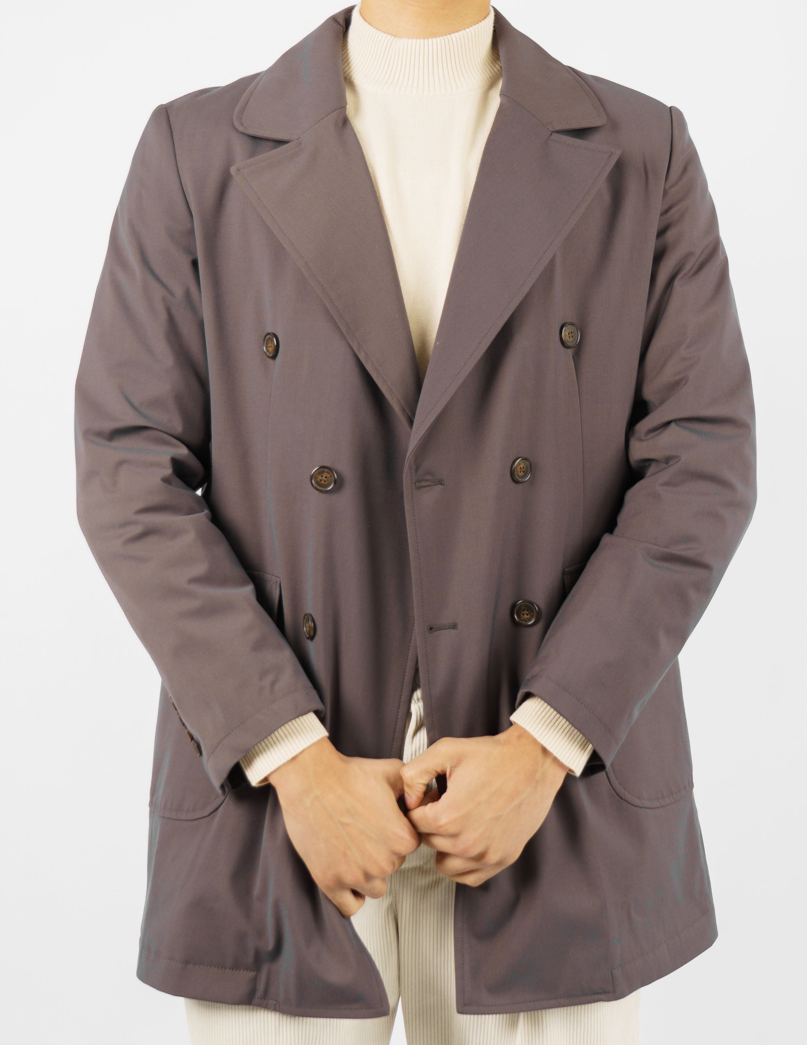 trench doppiopetto imbottito casual