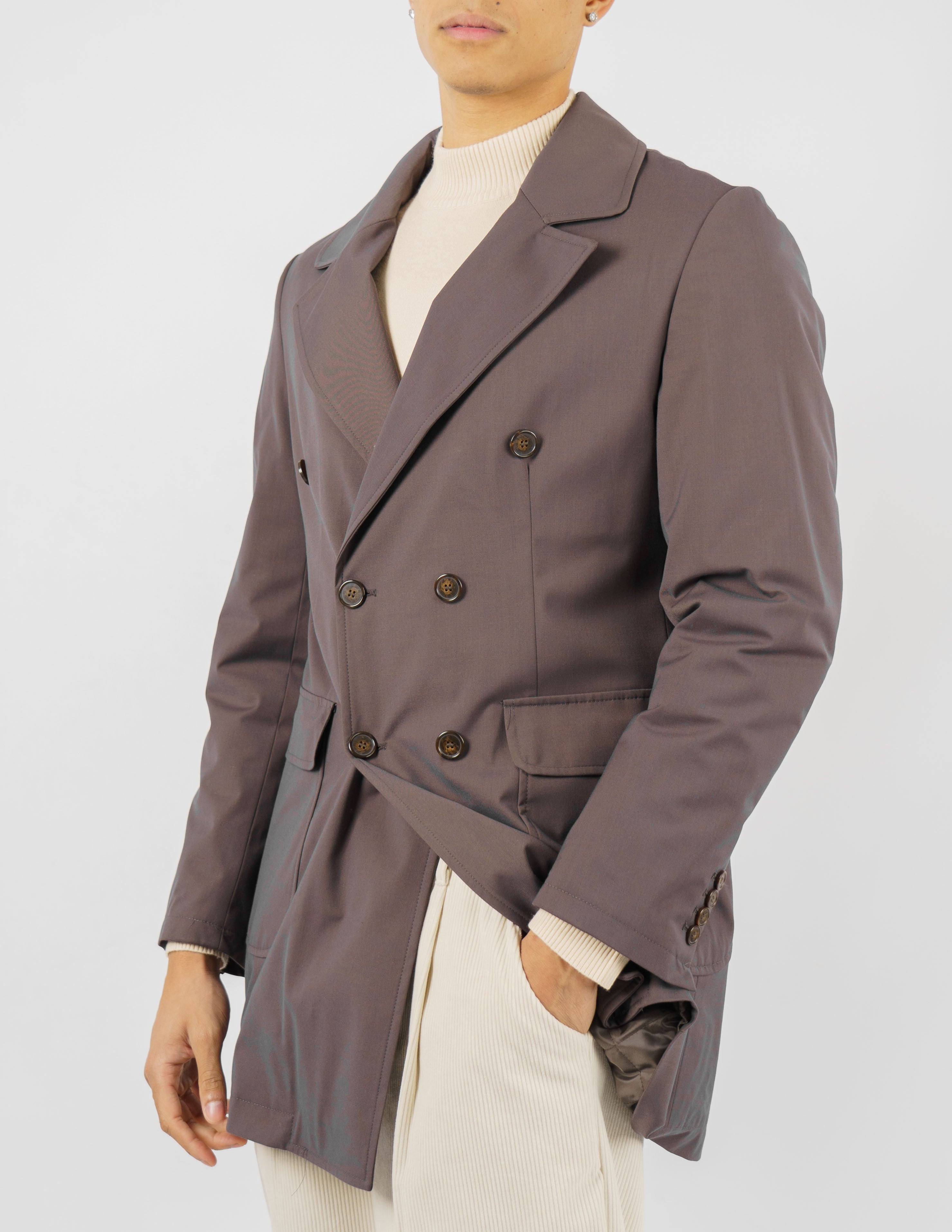 trench doppiopetto imbottito casual