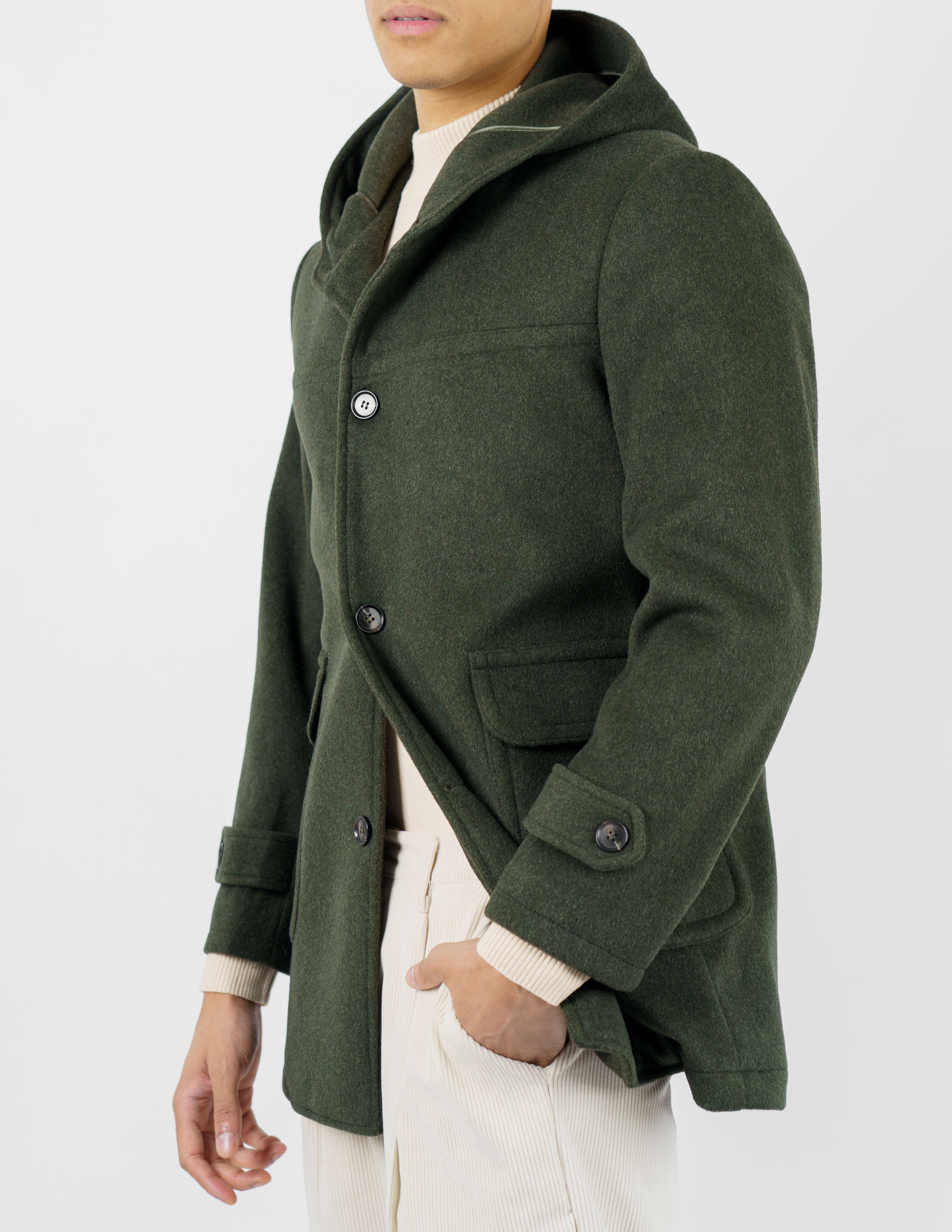 Cappotto uomo con cappuccio