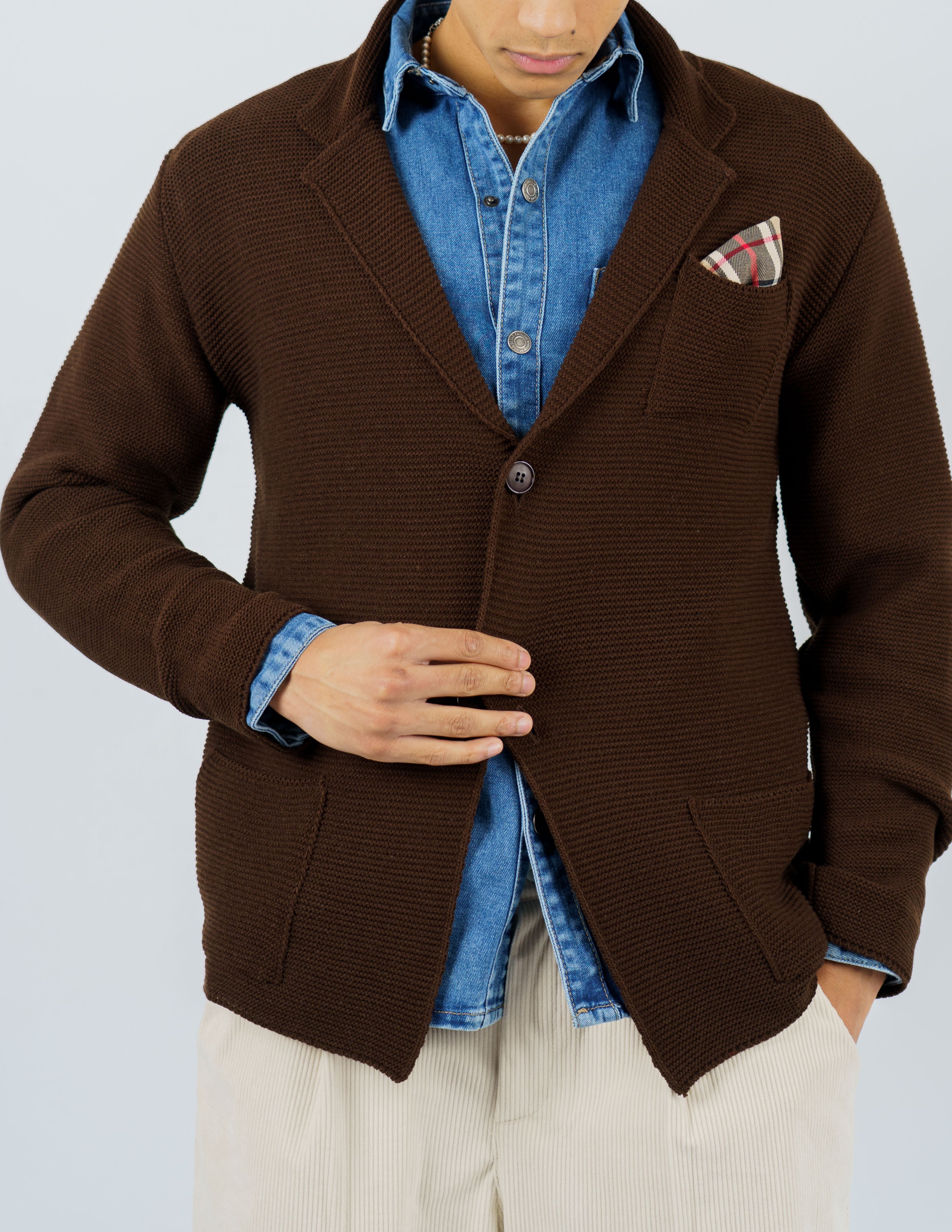 giacca cardigan in misto lana