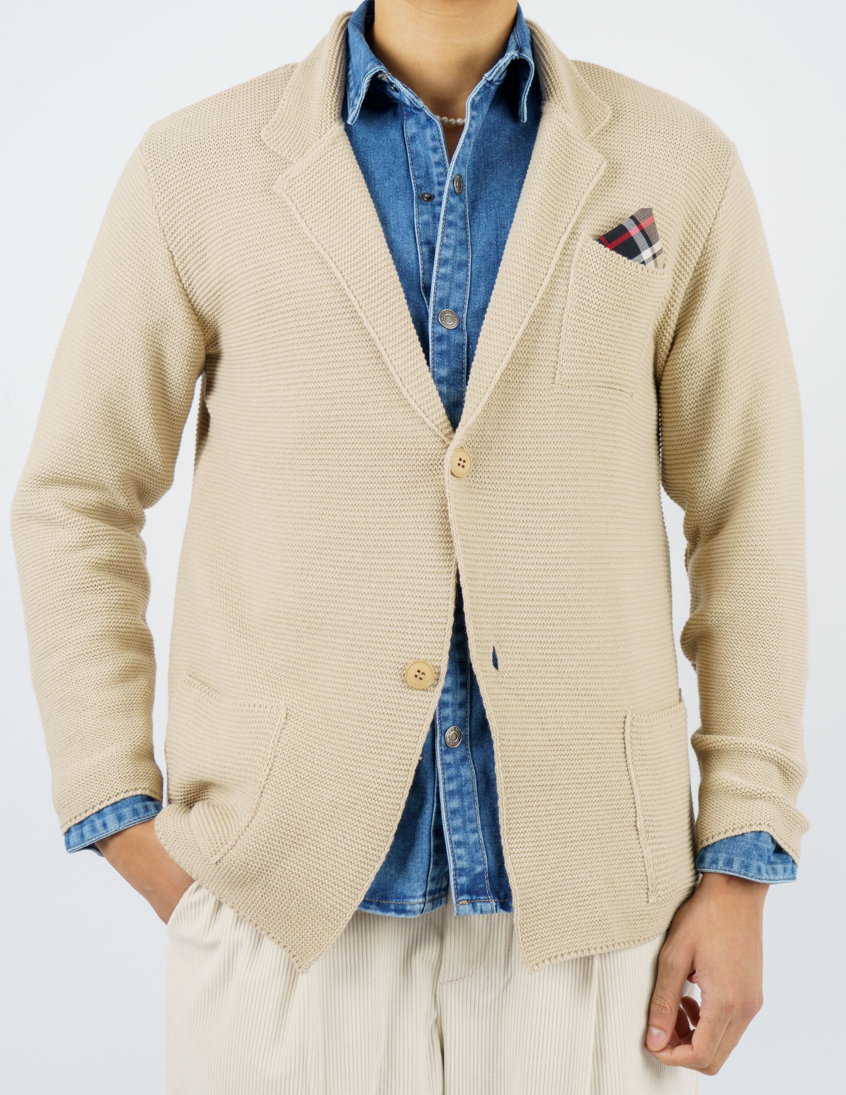 giacca cardigan in misto lana
