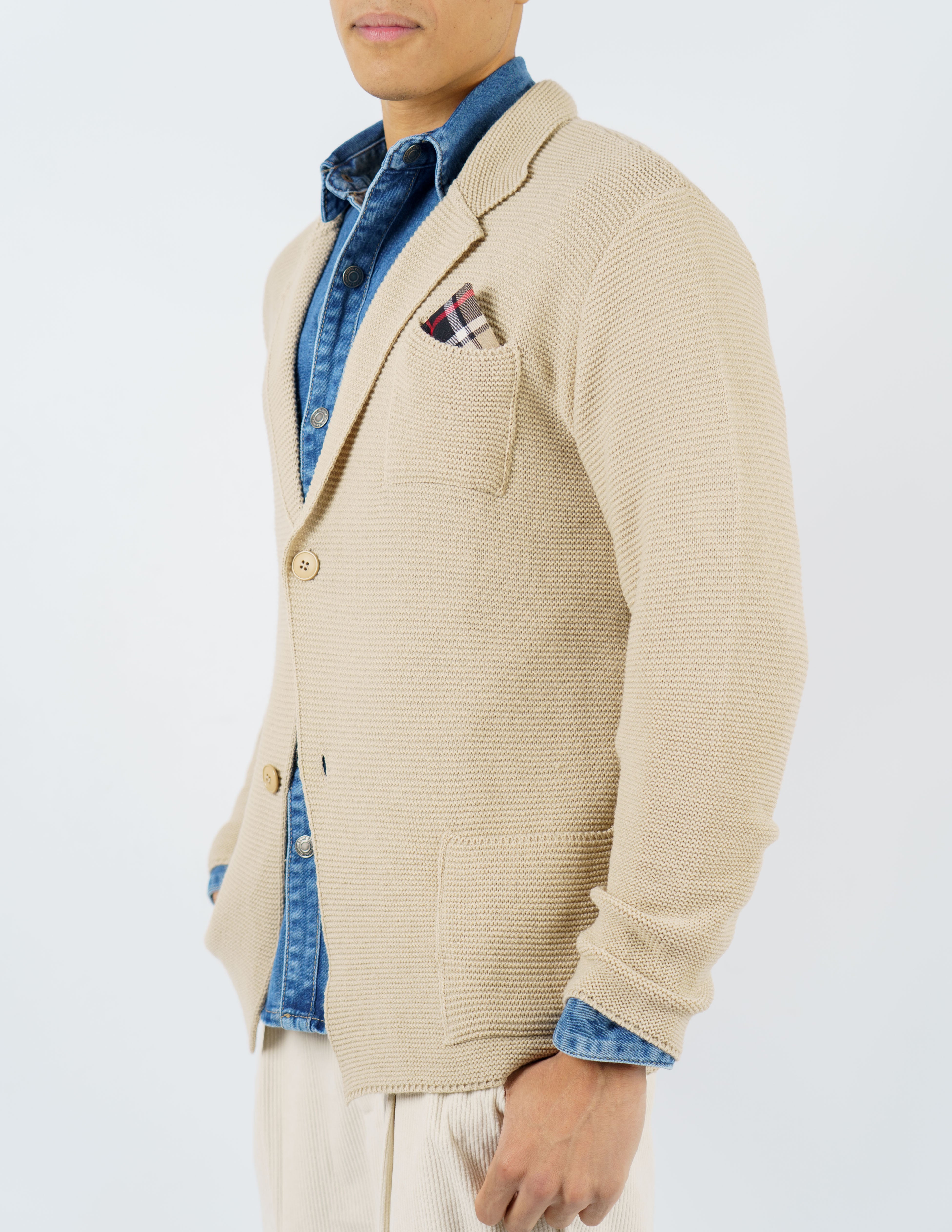 giacca cardigan in misto lana
