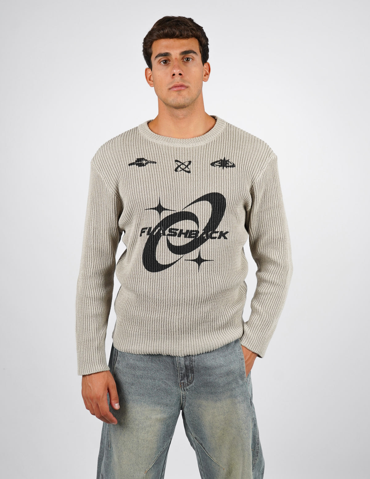 MAGLIONE UOMO MANICA LUNGA CON STAMPA