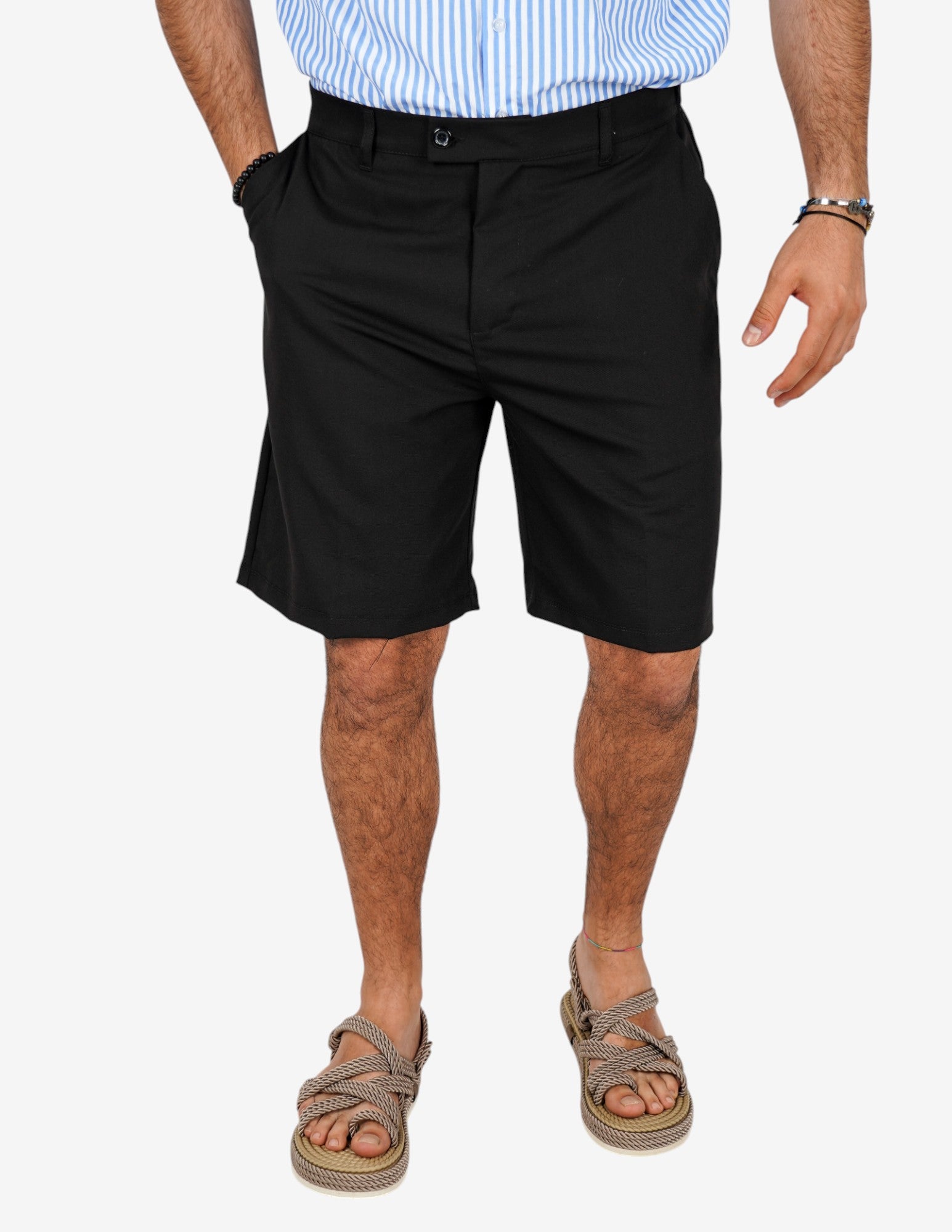 Bermuda con abbottonatura allungata
