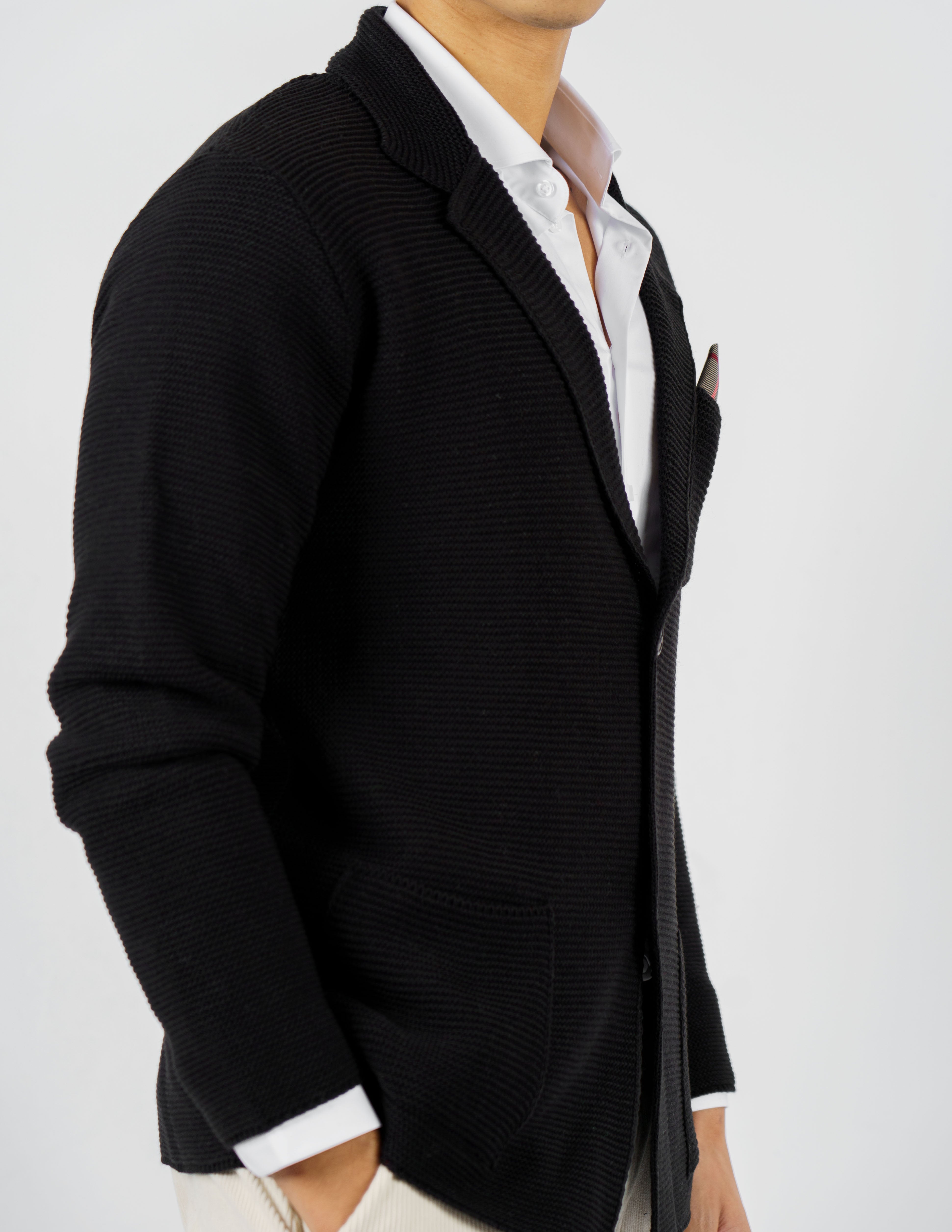 giacca cardigan in misto lana