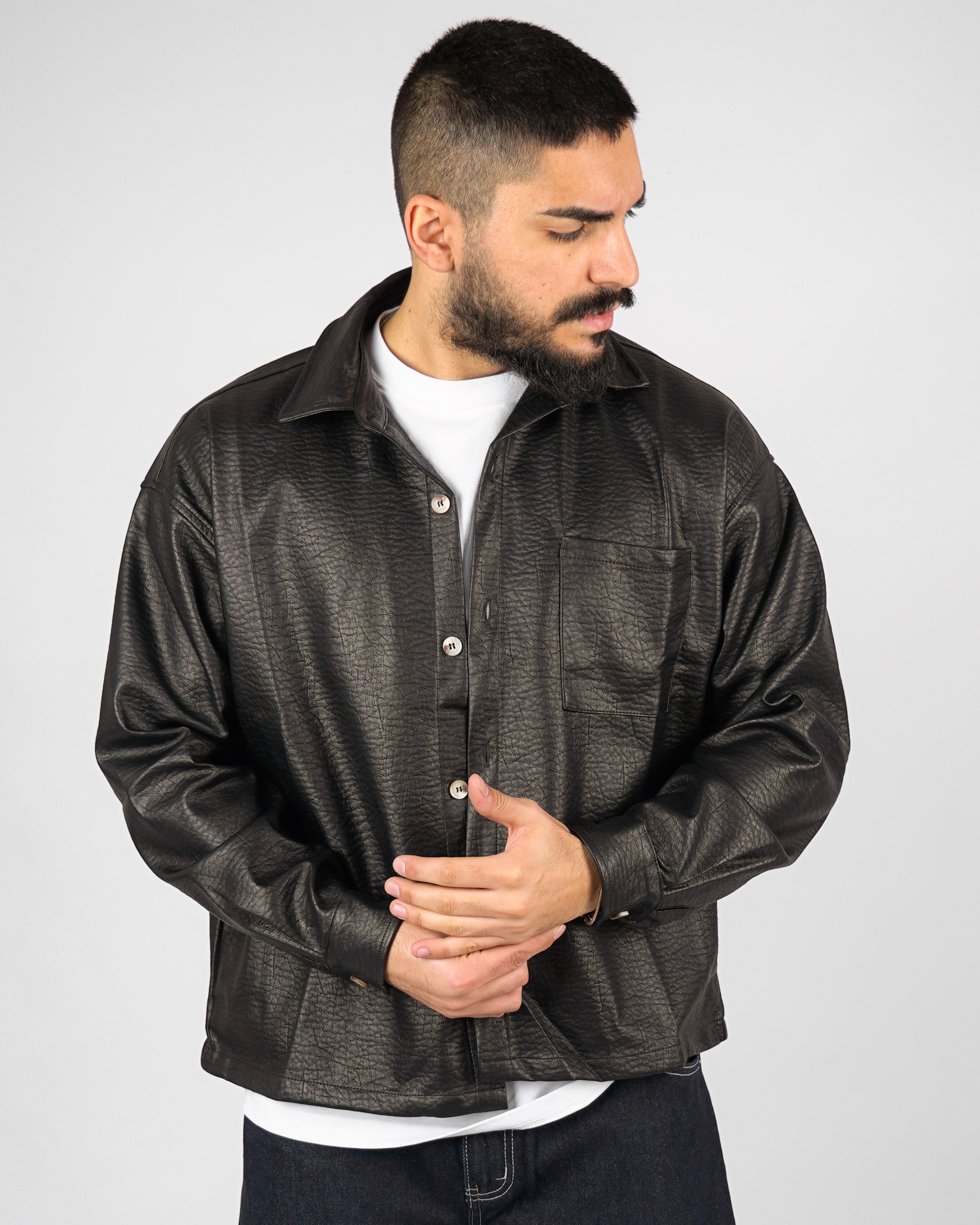 OVERSHIRT IN ECOPELLE