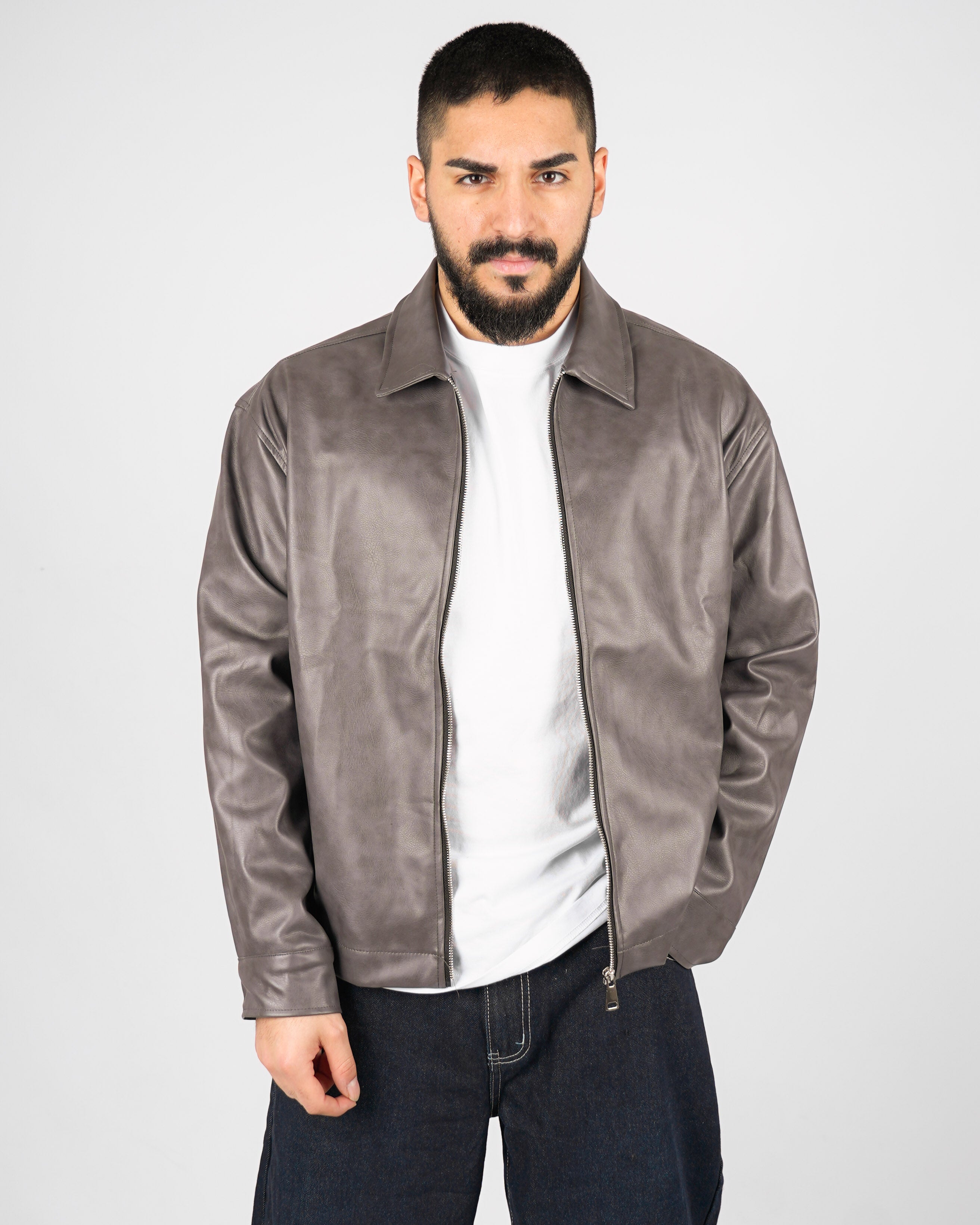 GIUBBINO IN ECOPELLE CON ZIP