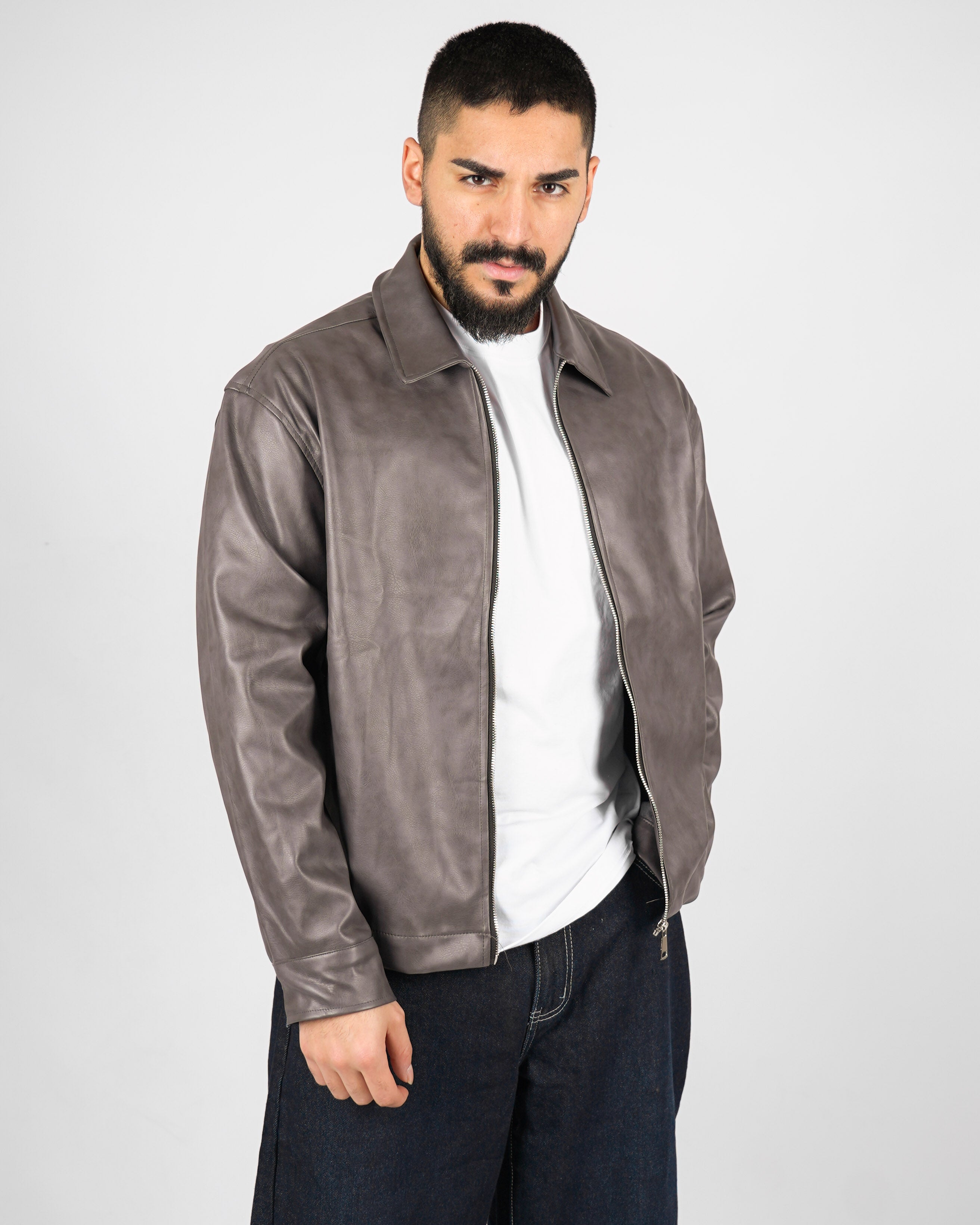 GIUBBINO IN ECOPELLE CON ZIP
