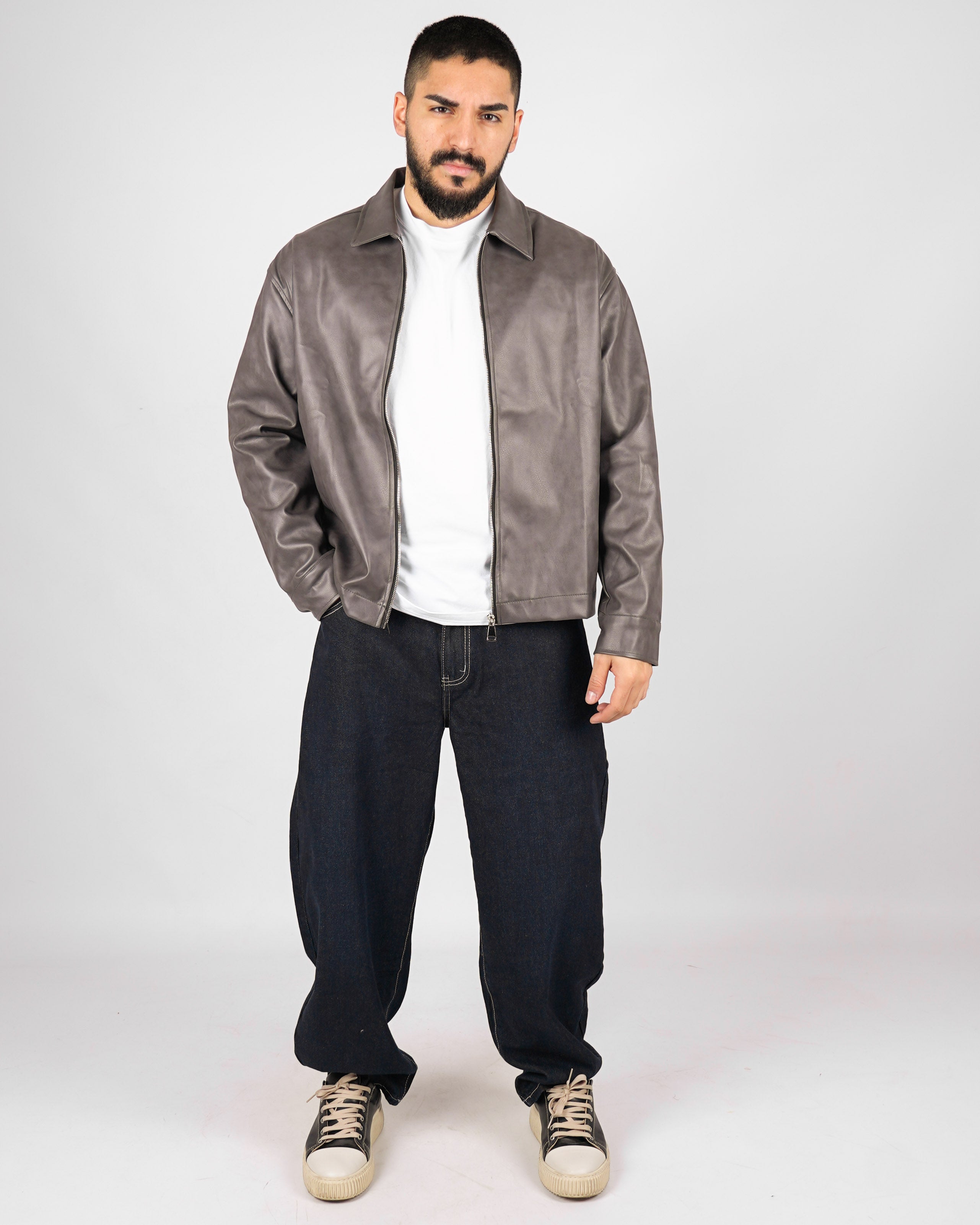 GIUBBINO IN ECOPELLE CON ZIP