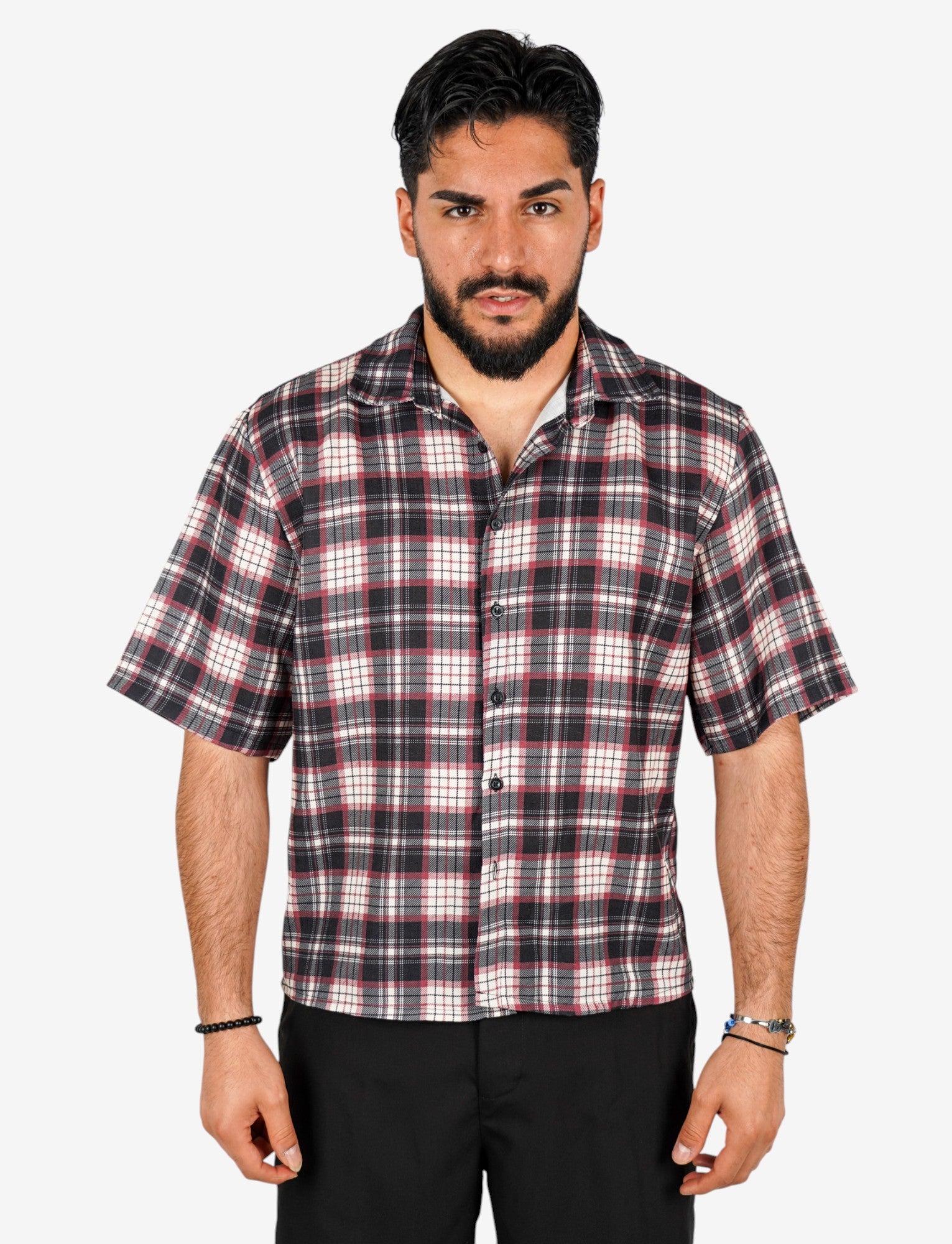 Camicia crop fit a quadri