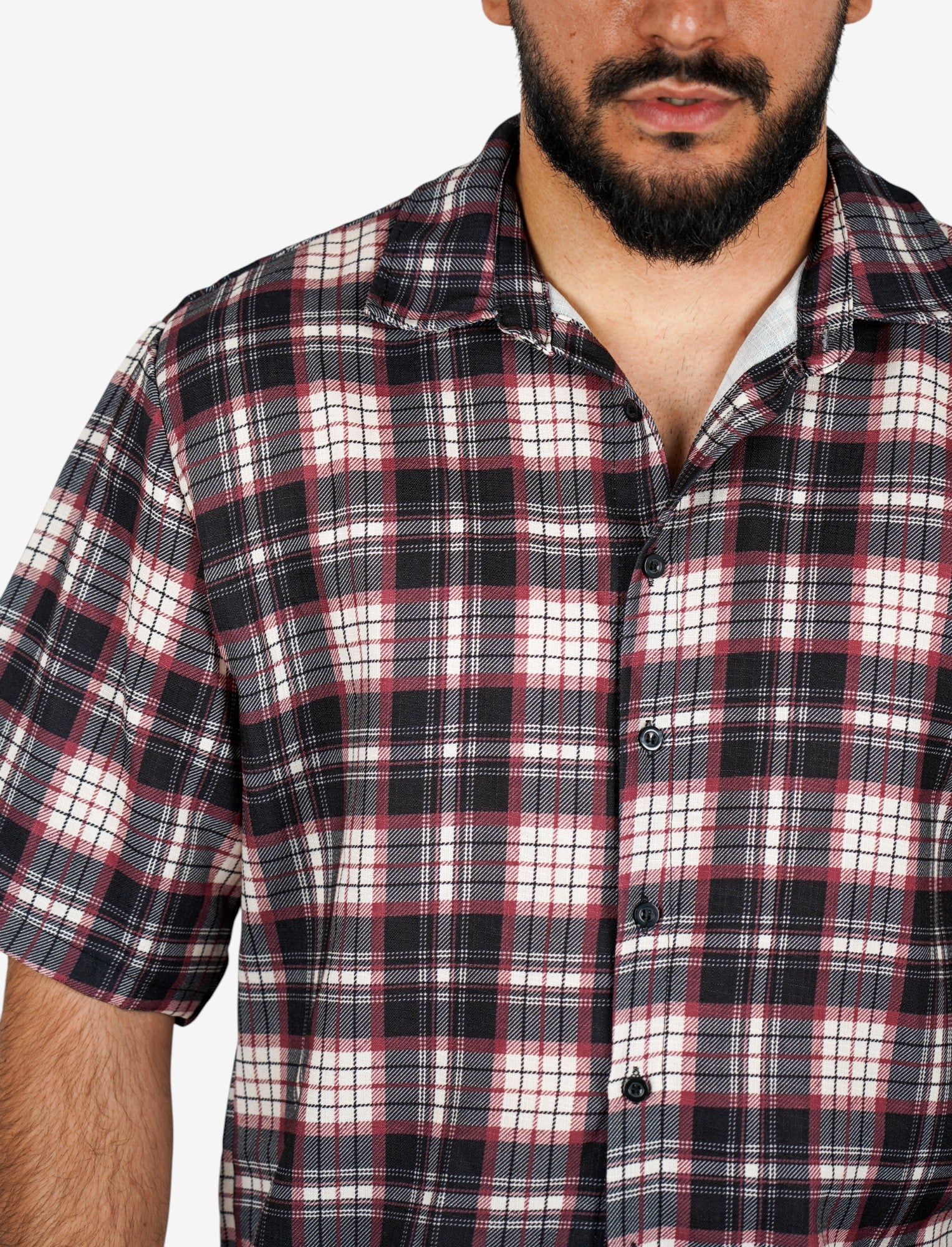 Camicia crop fit a quadri