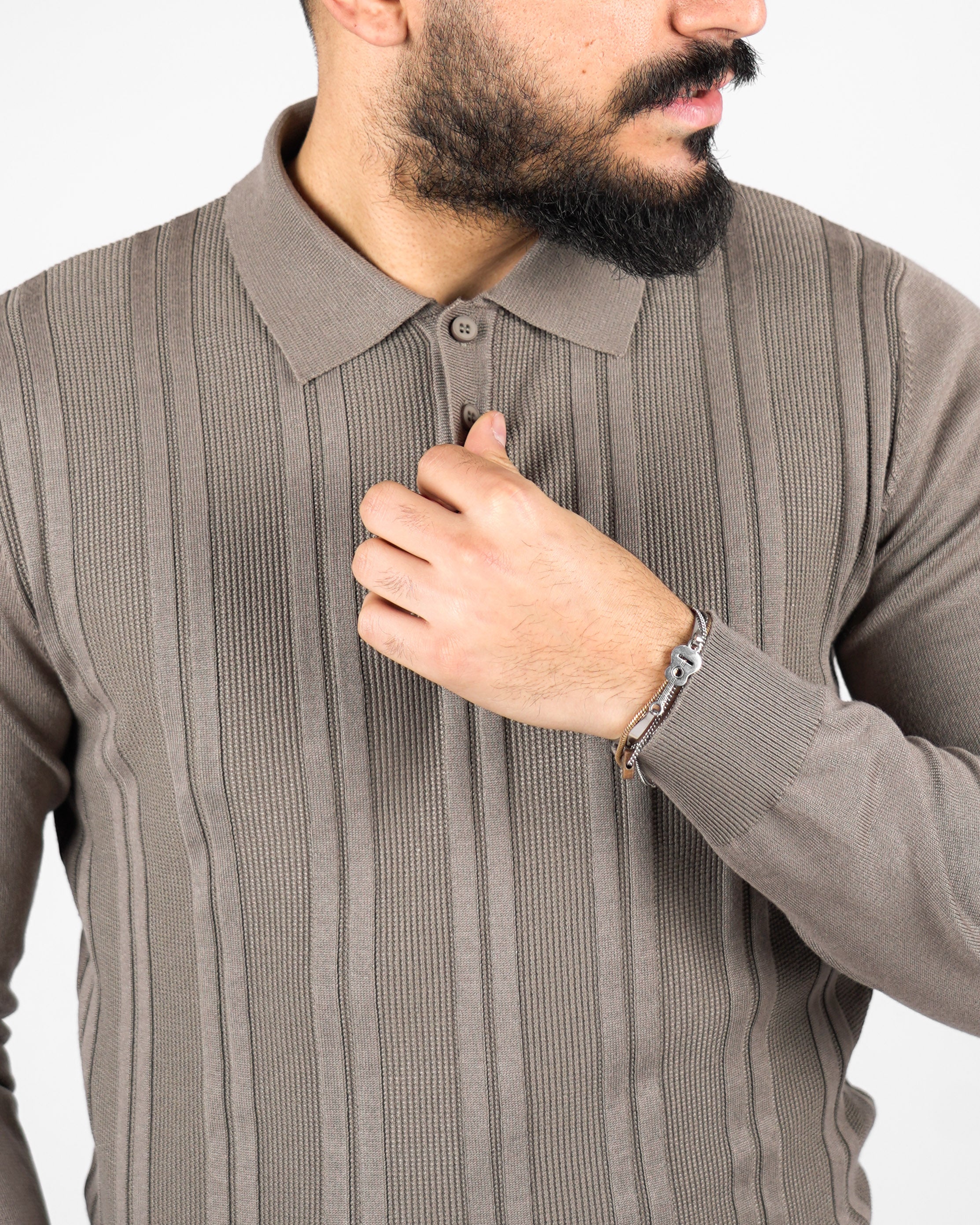 POLO STRUTTURATA MANICA LUNGA