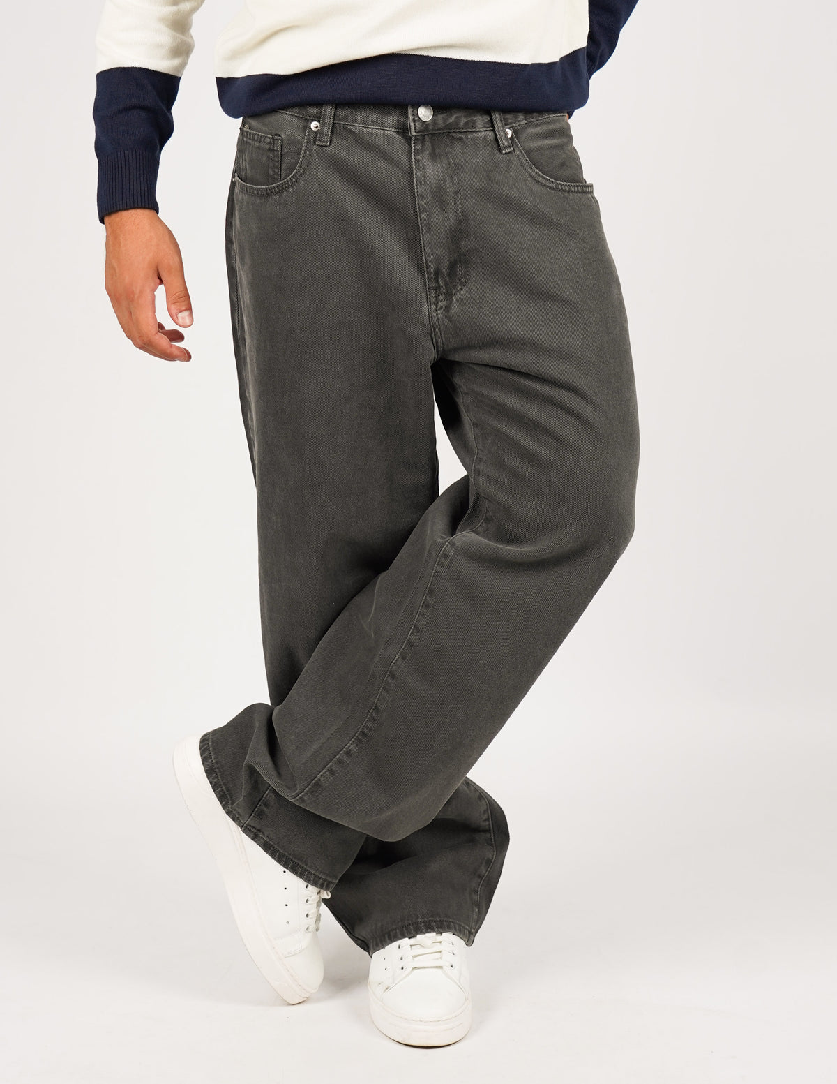jeans cinque tasche colorato grigio
