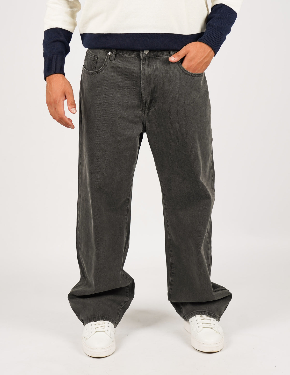 jeans cinque tasche colorato grigio