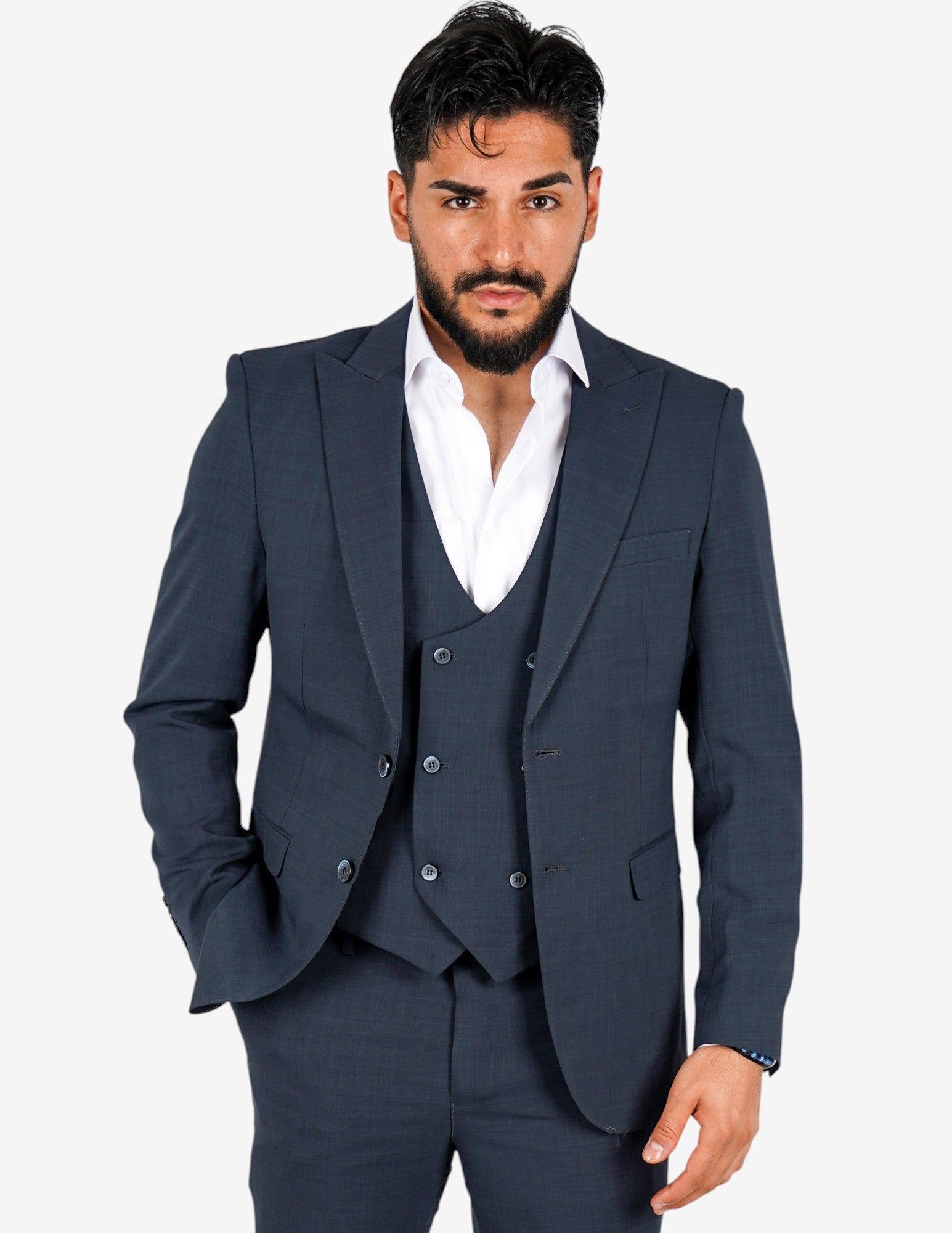 Abito elegante monopetto tre pezzi