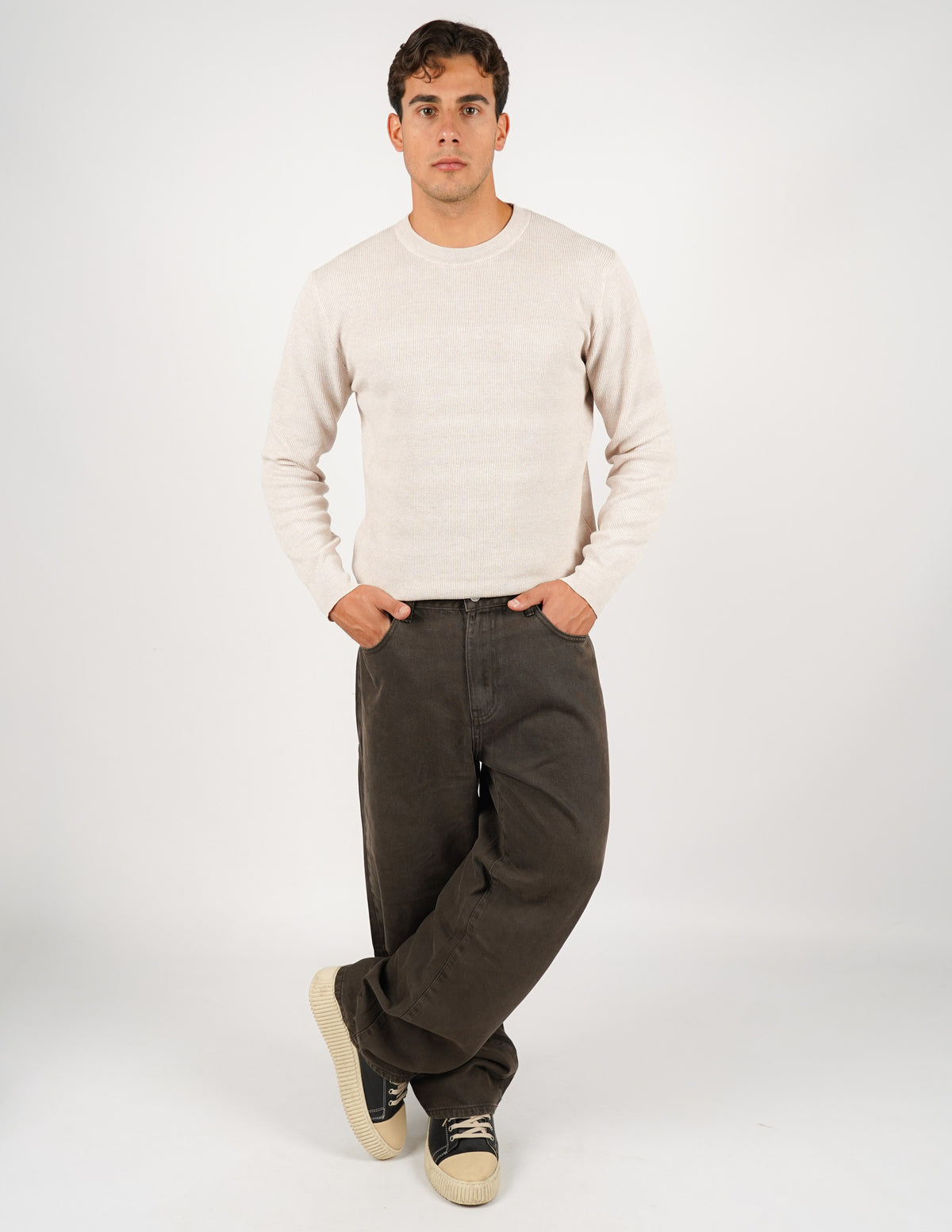 MAGLIONE STRUTTURATO GIROCOLLO