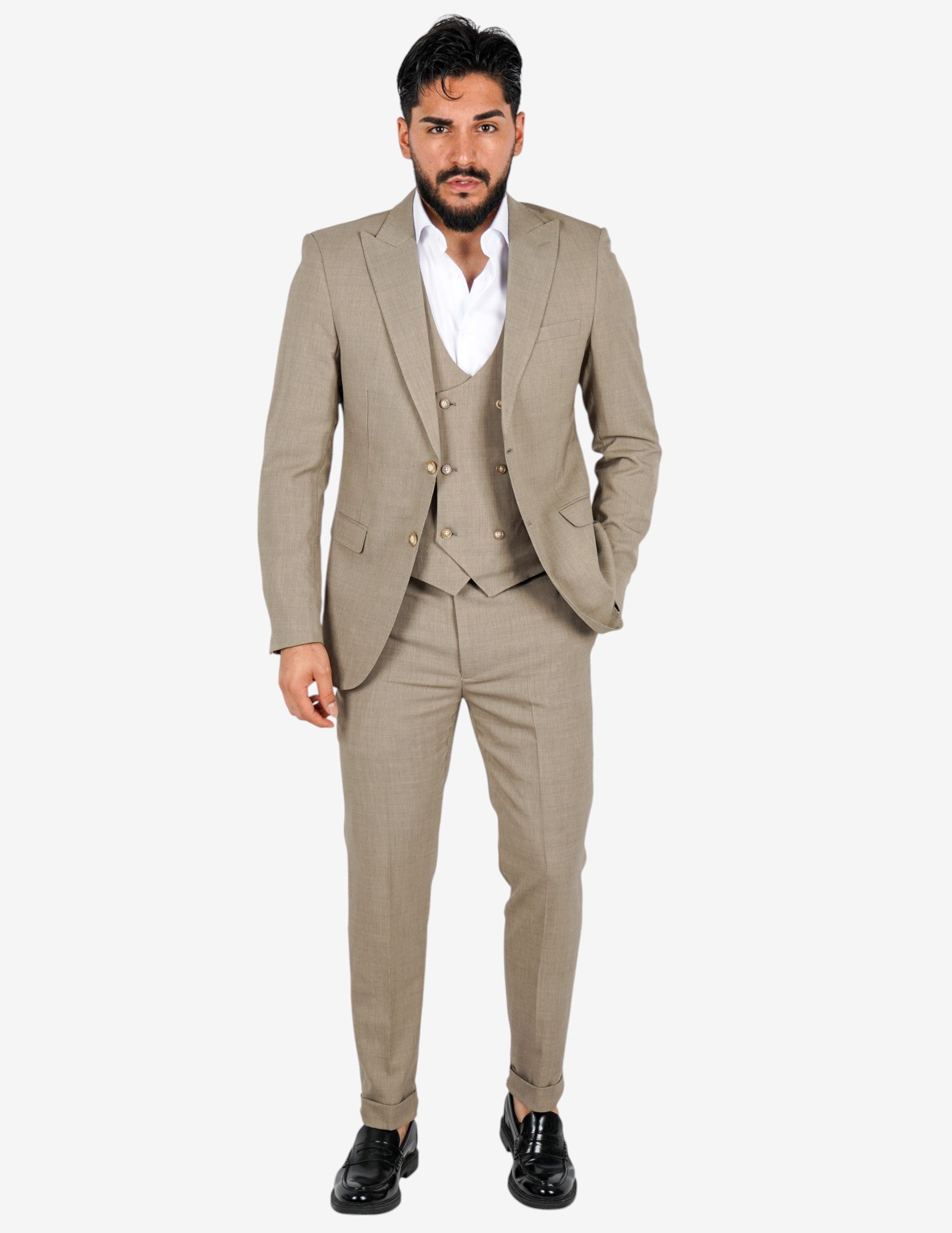 Abito elegante monopetto tre pezzi