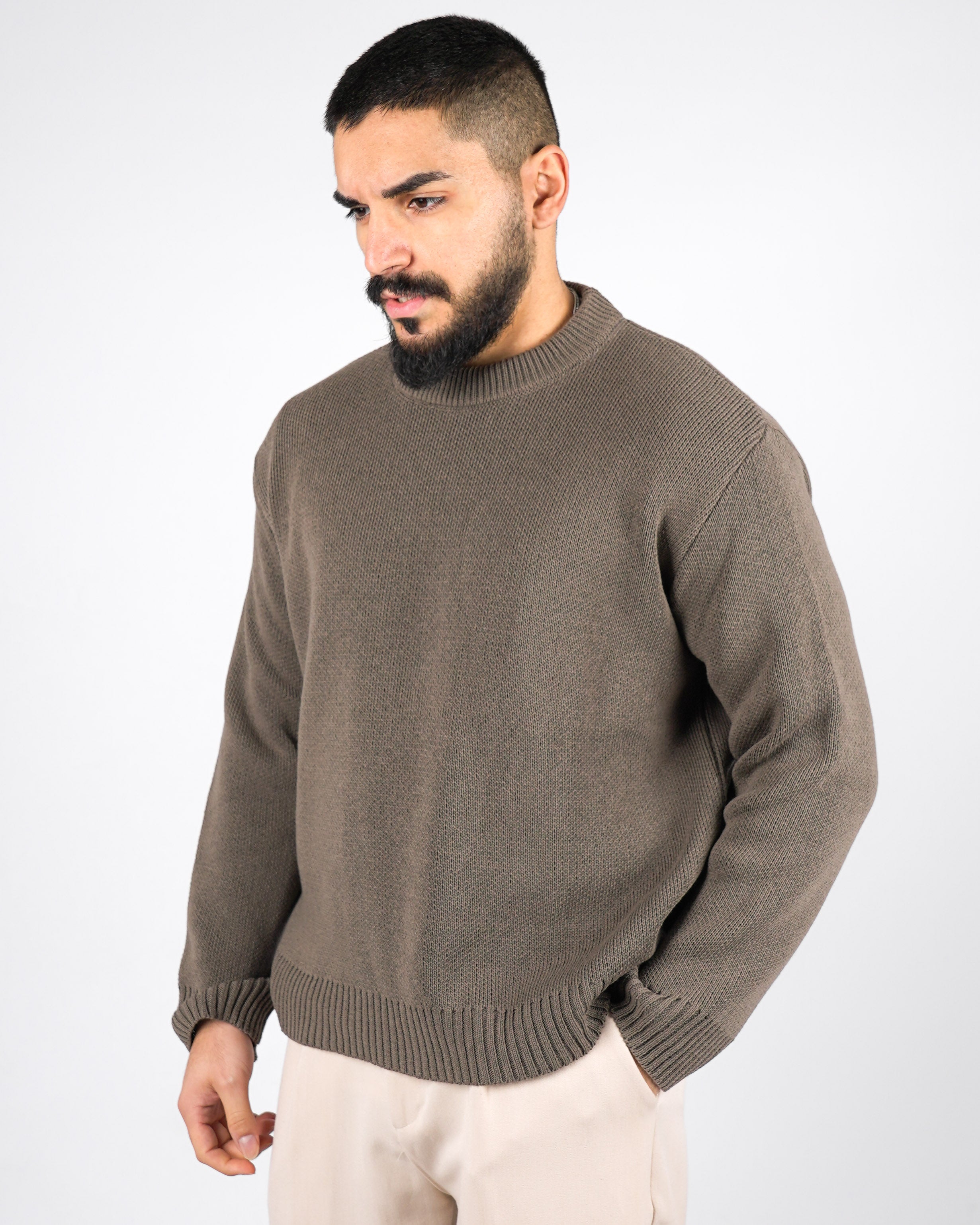 MAGLIONE CROP UOMO TINTA UNITA