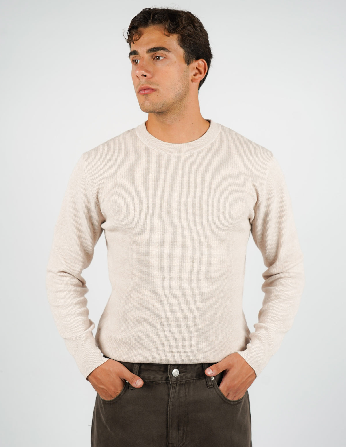 MAGLIONE STRUTTURATO GIROCOLLO
