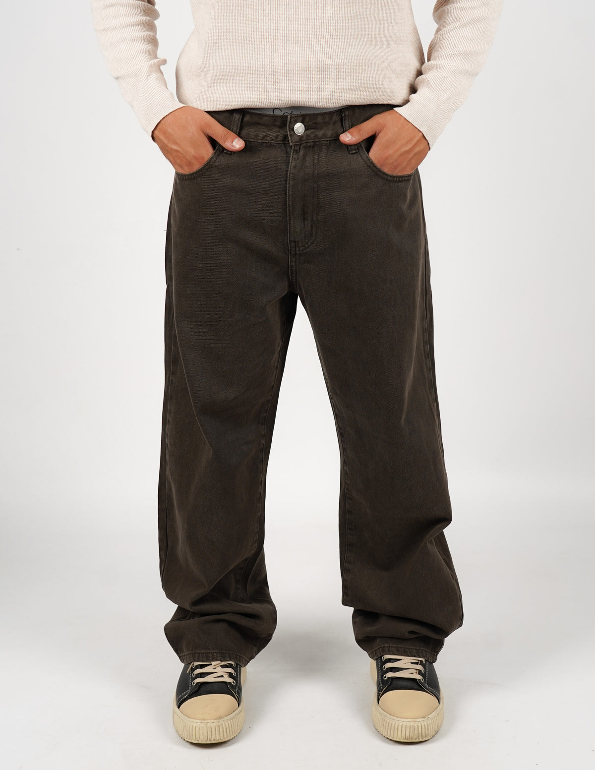 JEANS CINQUE TASCHE TINTA UNITA