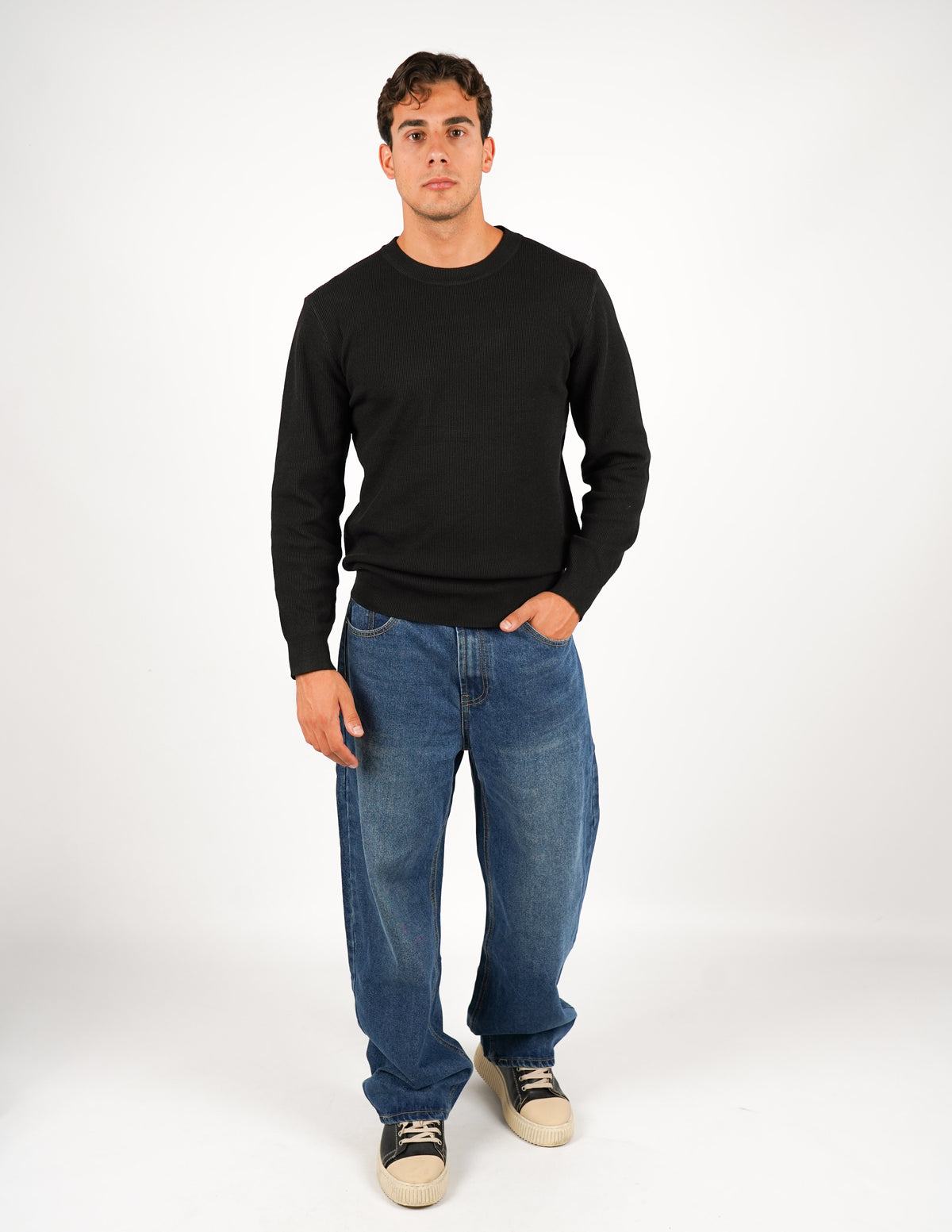 MAGLIONE STRUTTURATO GIROCOLLO