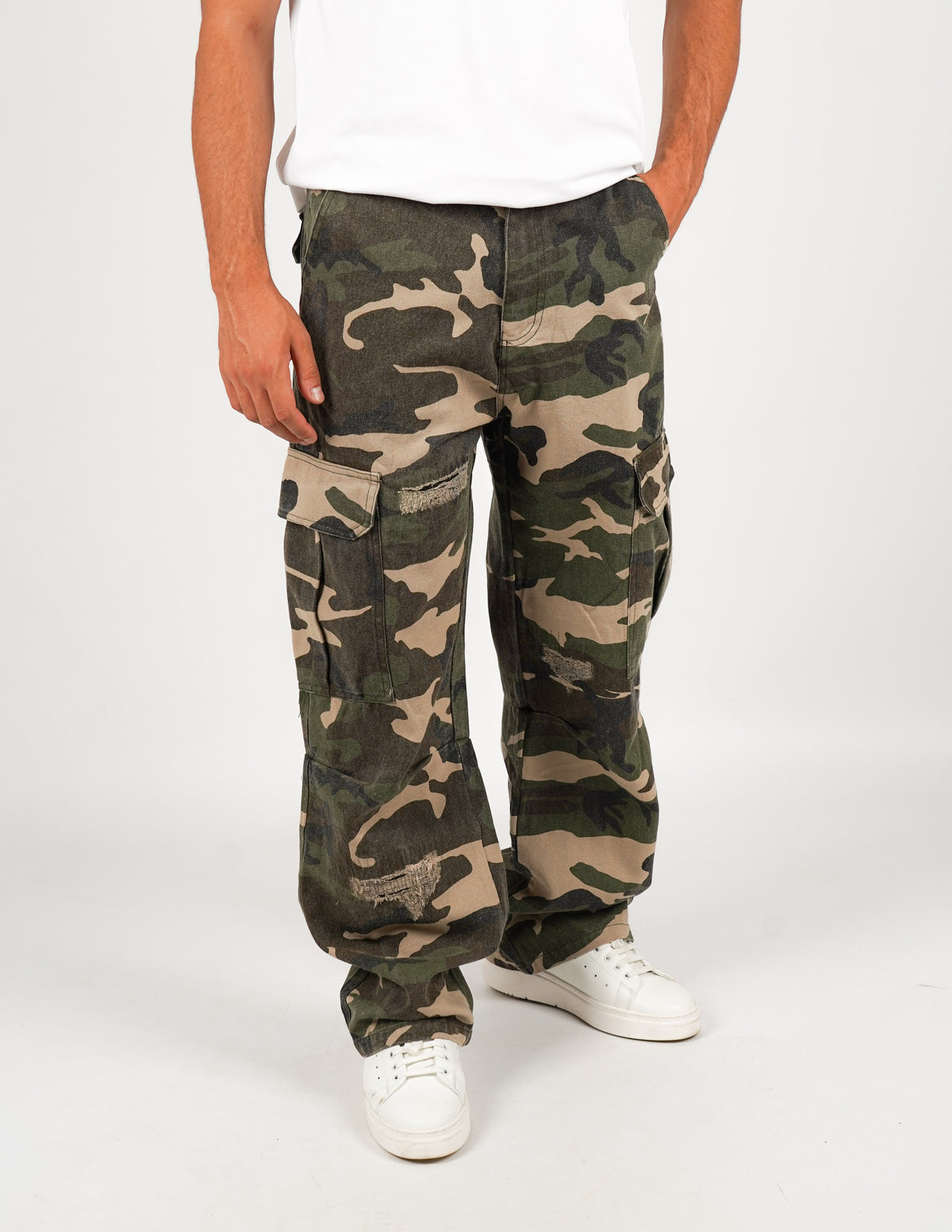 JEANS CARGO CAMOUFLAGE CASUAL