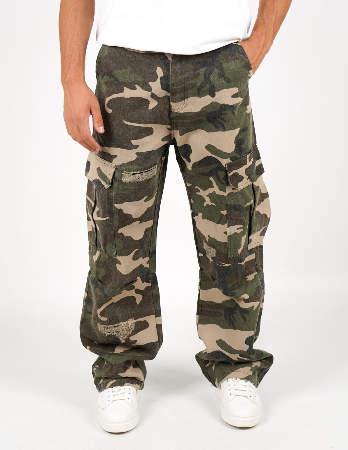 JEANS CARGO CAMOUFLAGE CASUAL