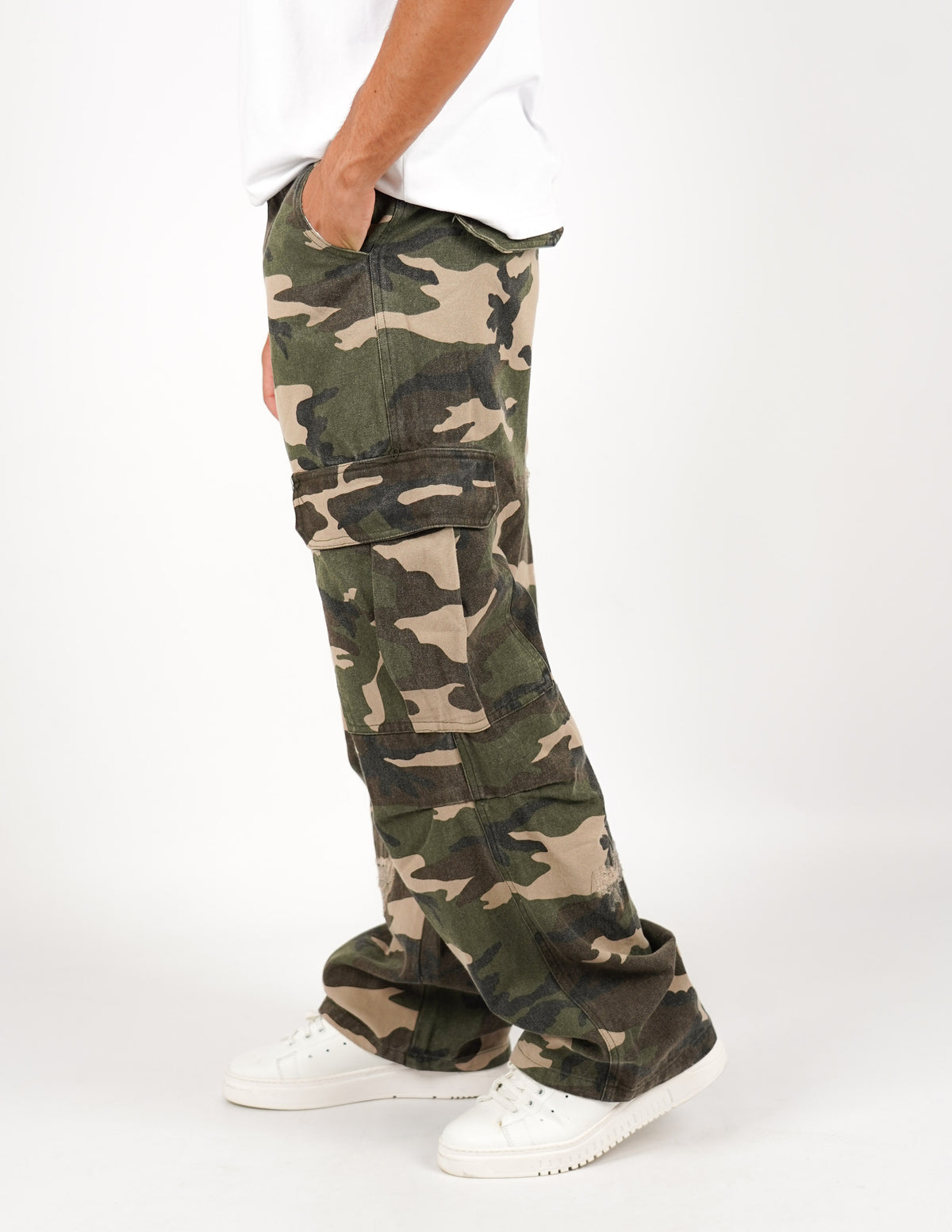 JEANS CARGO CAMOUFLAGE CASUAL