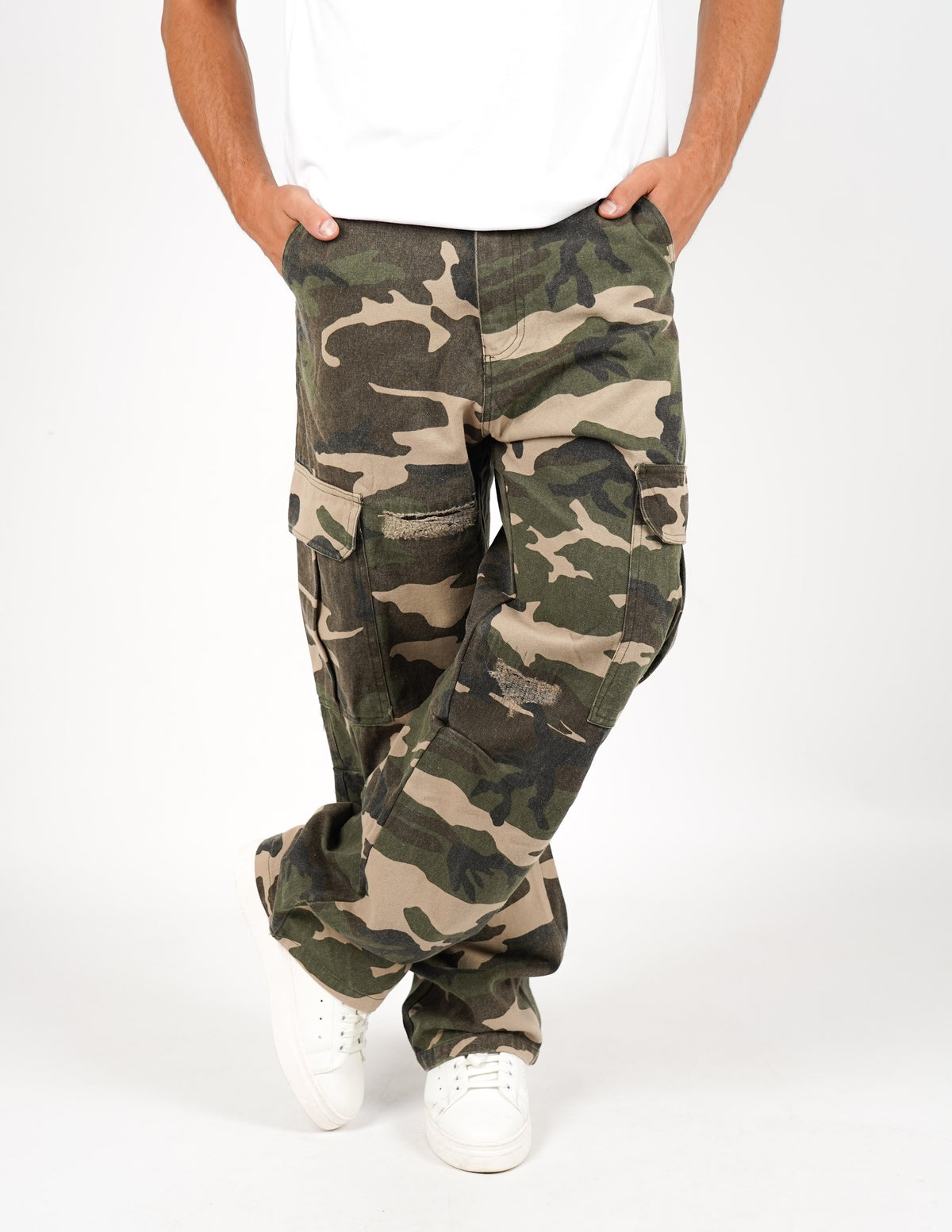JEANS CARGO CAMOUFLAGE CASUAL