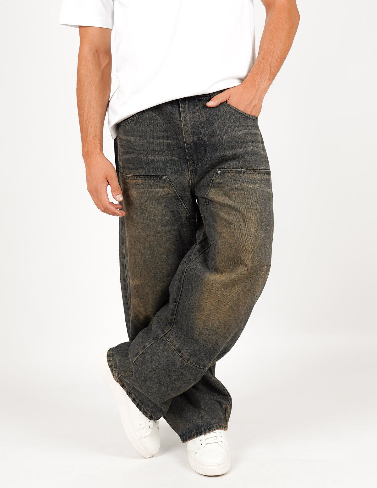 JEANS CINQUE TASCHE SUPER BAGGY
