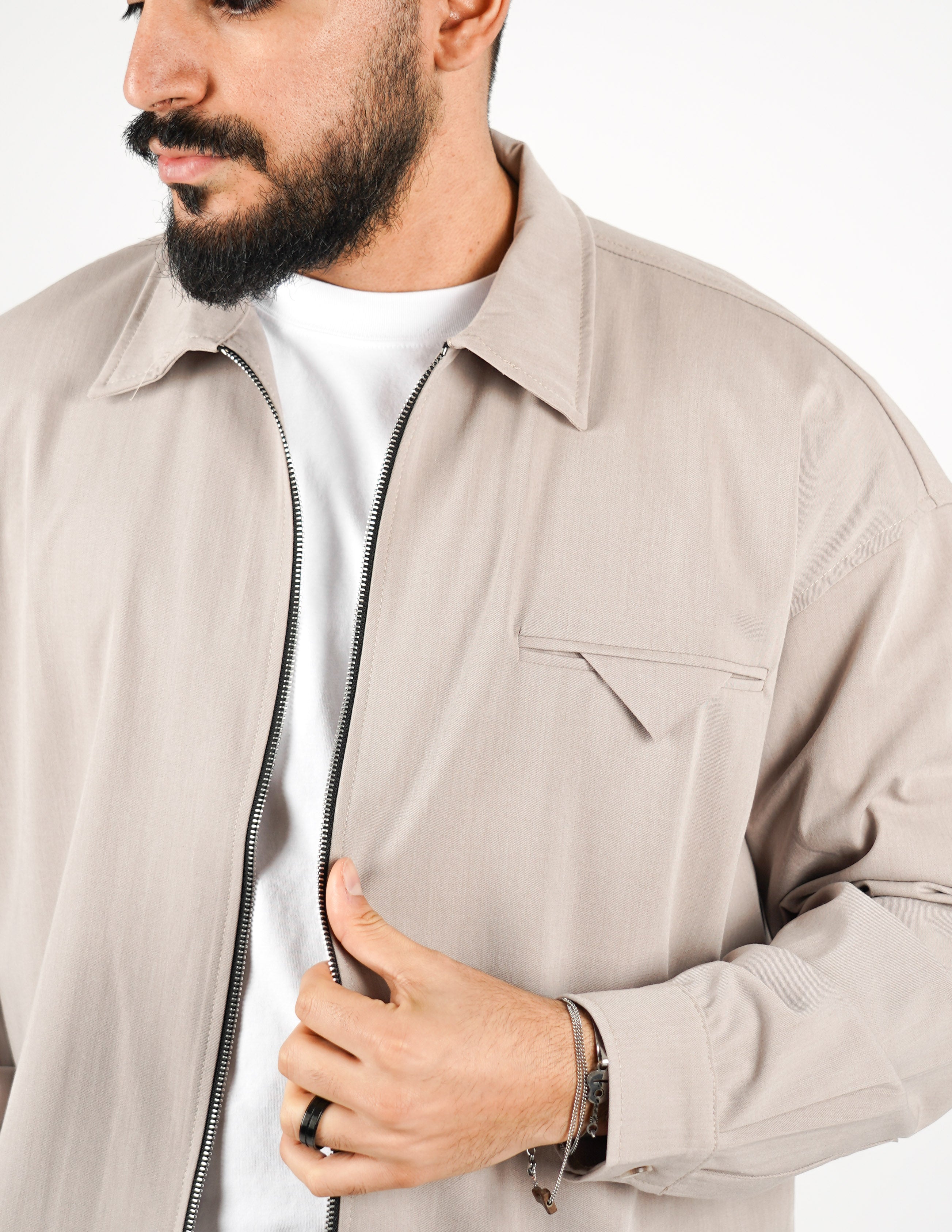COORDINATO CON ZIP TINTA UNITA