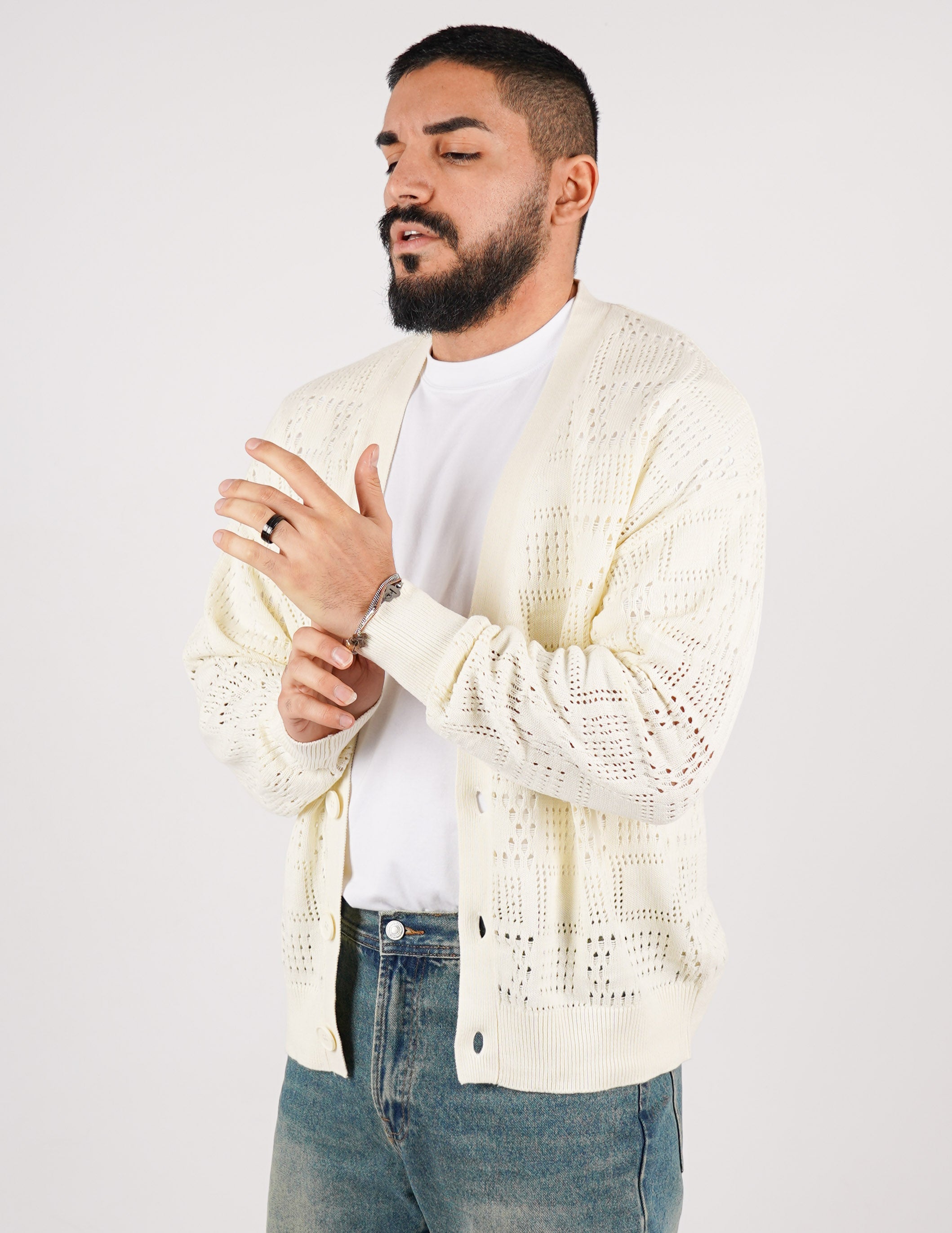 CARDIGAN STRUTTURATO CON RICAMO