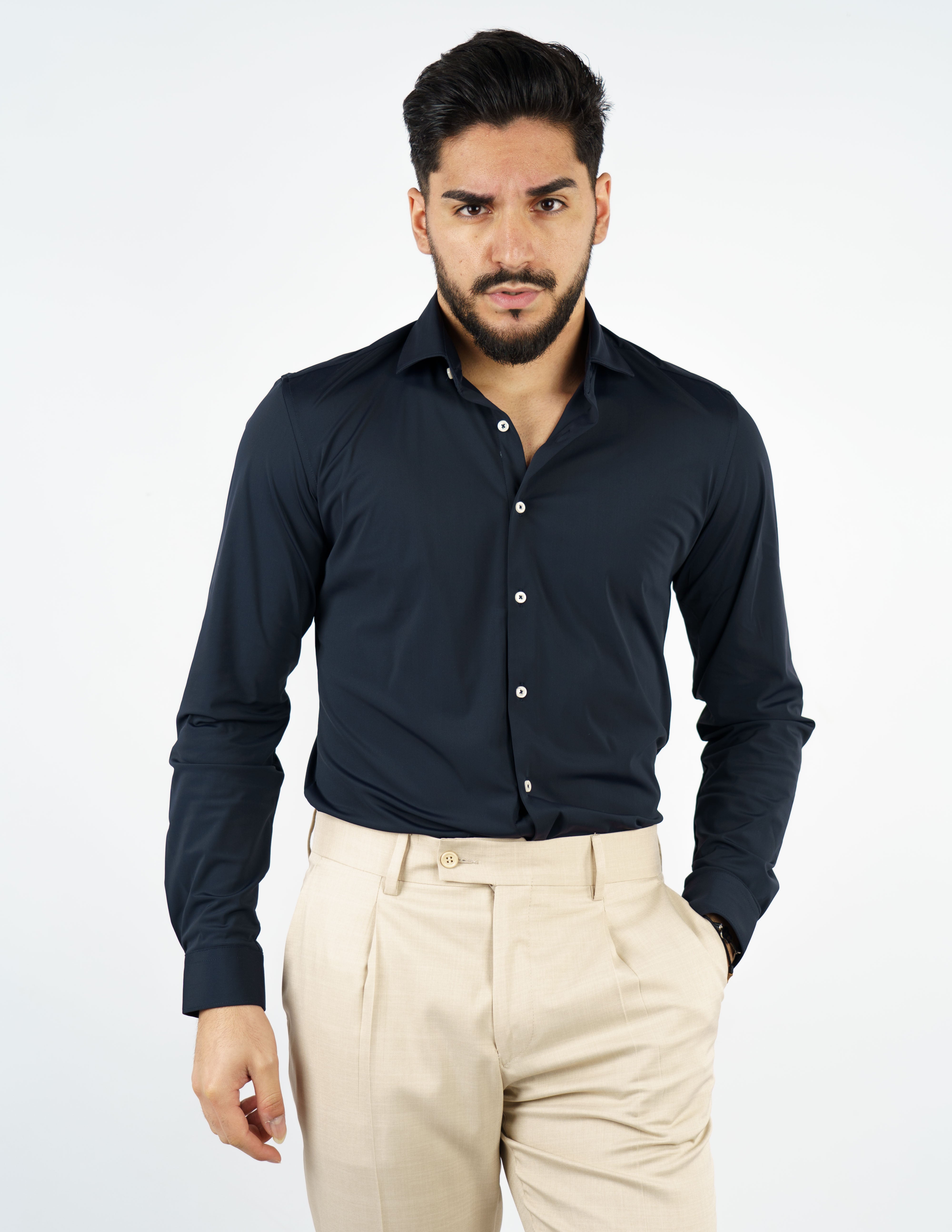 CAMICIA UOMO EXTRA LIGHT TESSUTO NO STIRO
