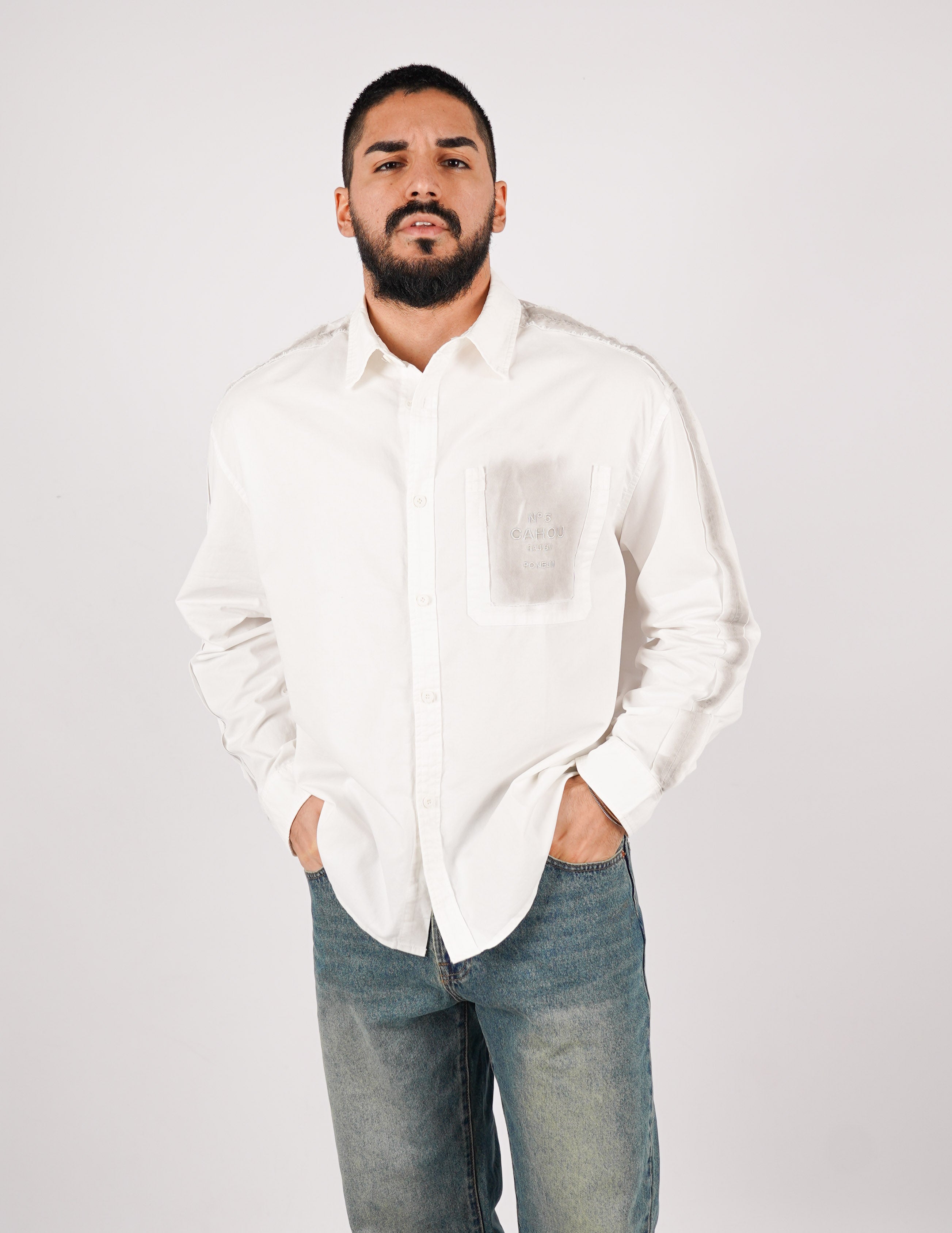 CAMICIA MANICA LUNGA EFFETTO SLAVATO