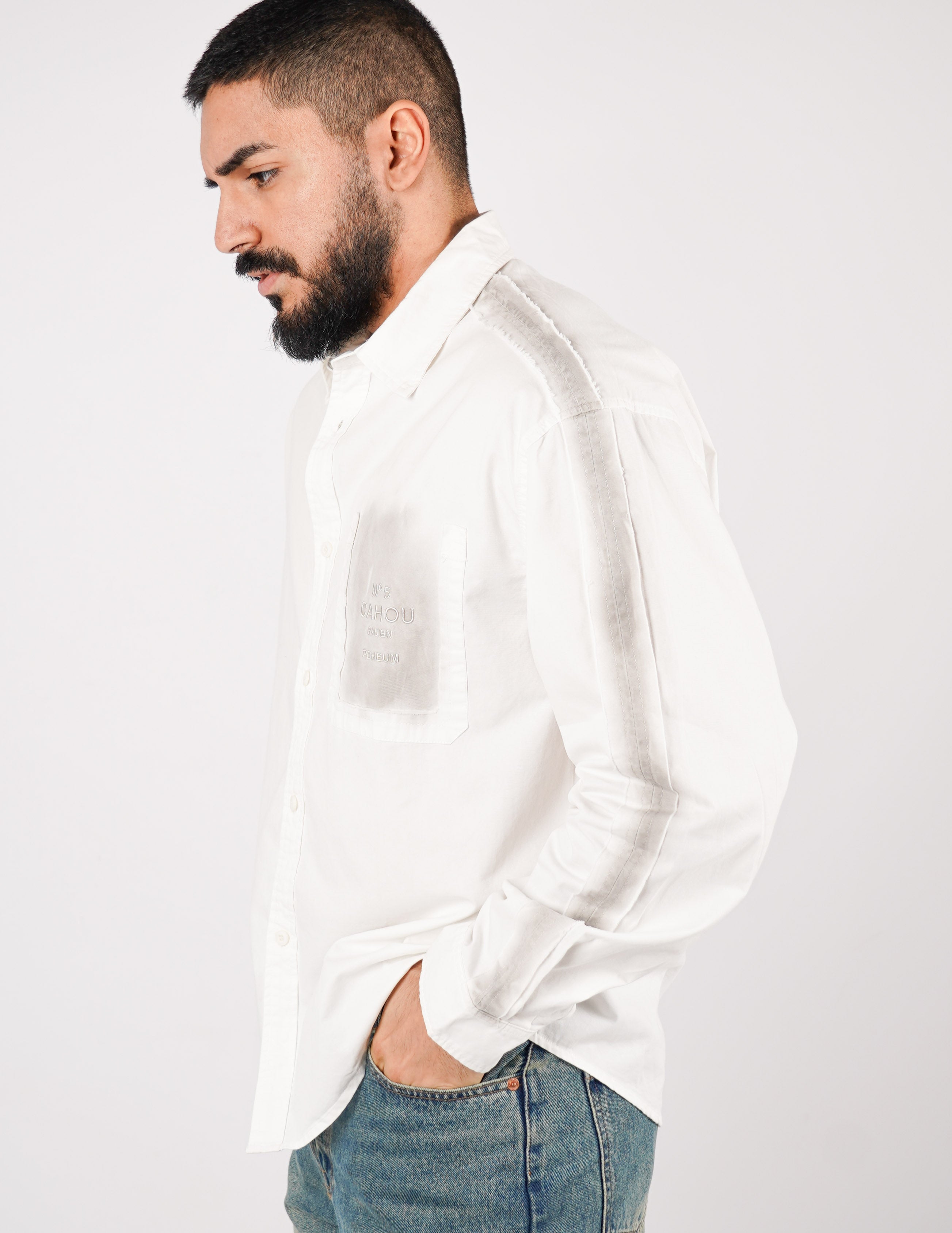 CAMICIA MANICA LUNGA EFFETTO SLAVATO