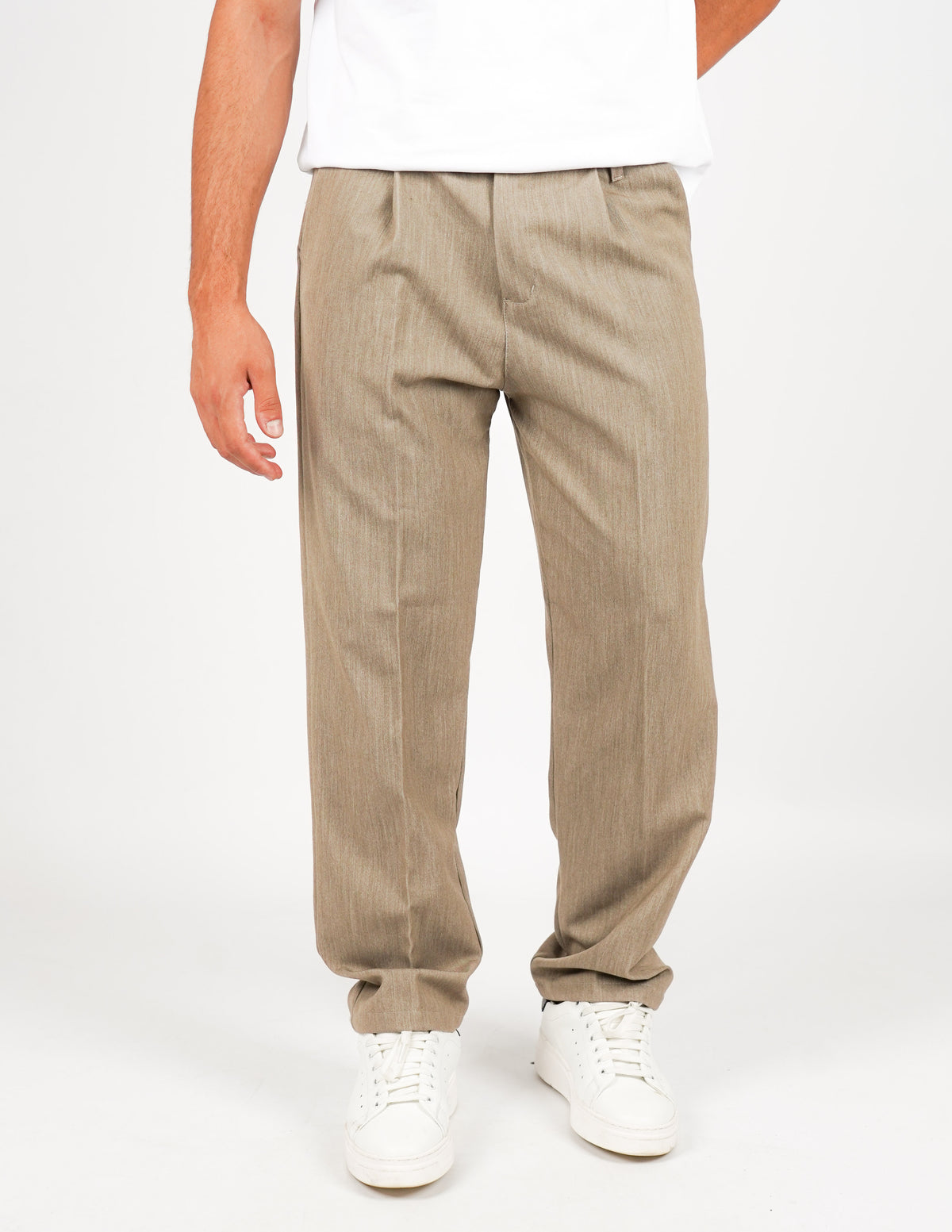 pantalone uomo fondo largo tinta unita
