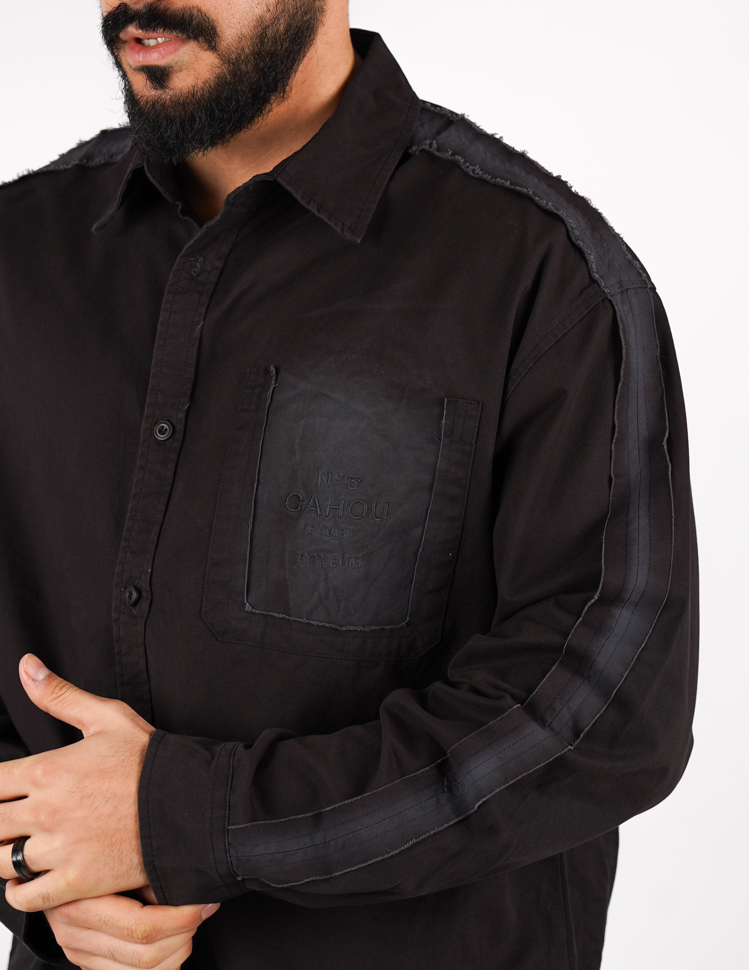 CAMICIA MANICA LUNGA EFFETTO SLAVATO