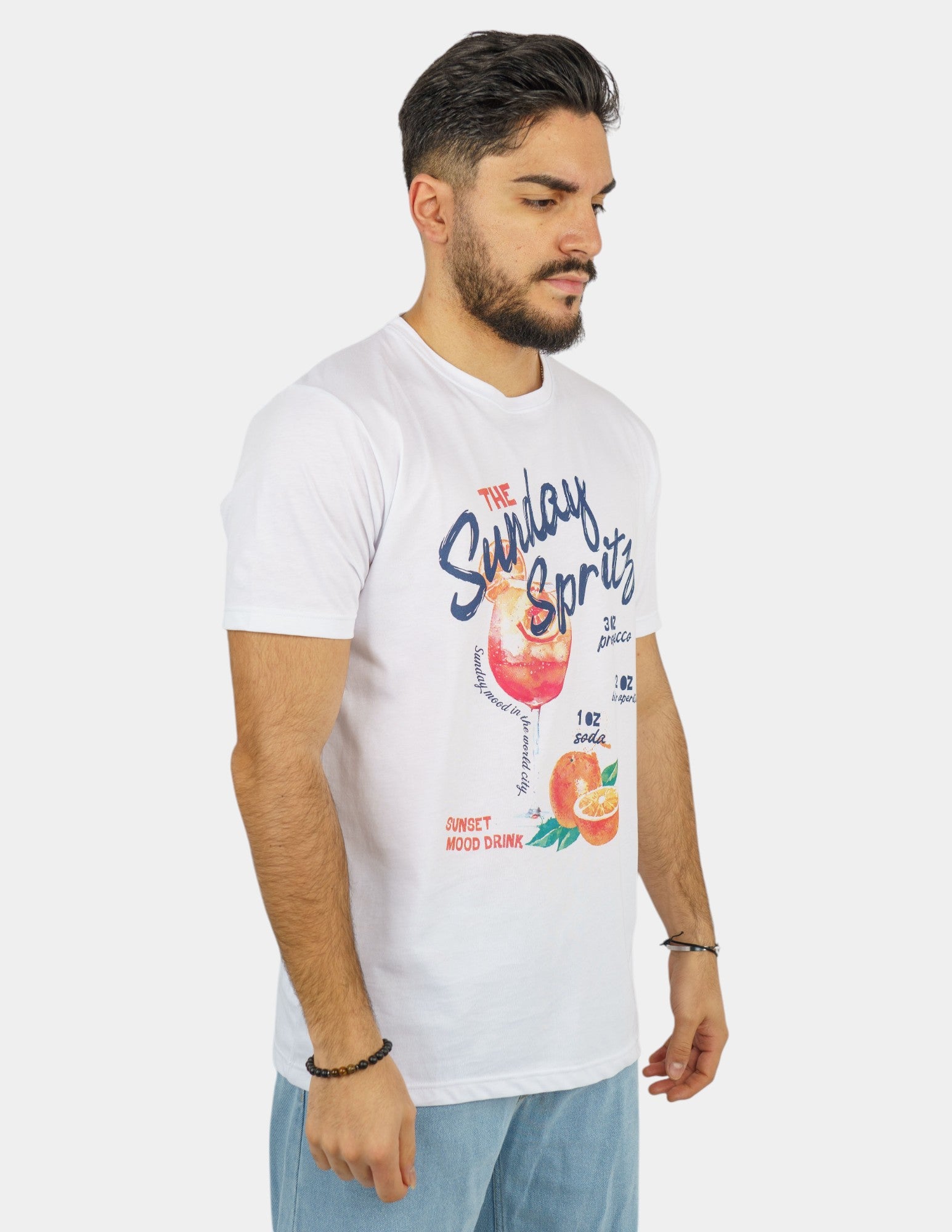 t-shirt in cotone con stampa 116S