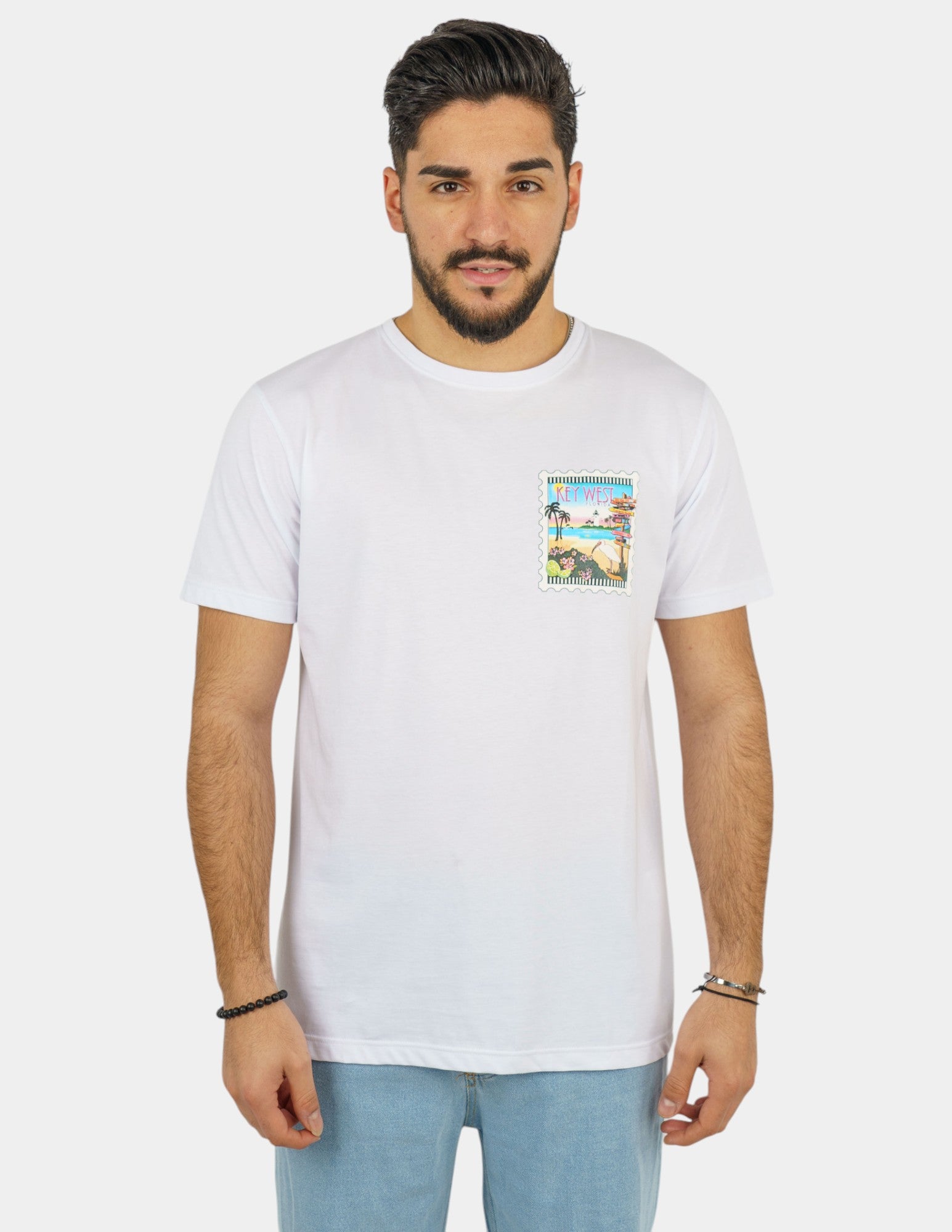 t-shirt in cotone con stampa
