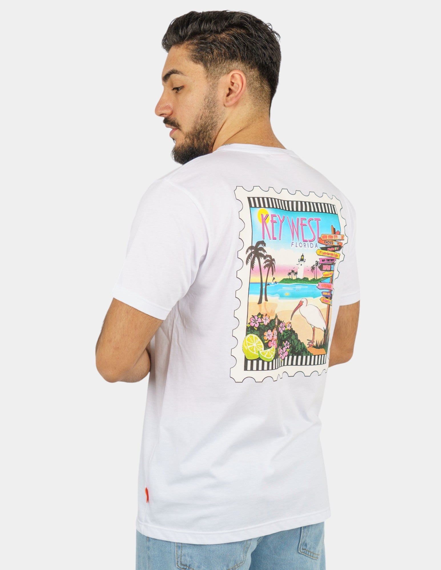 t-shirt in cotone con stampa