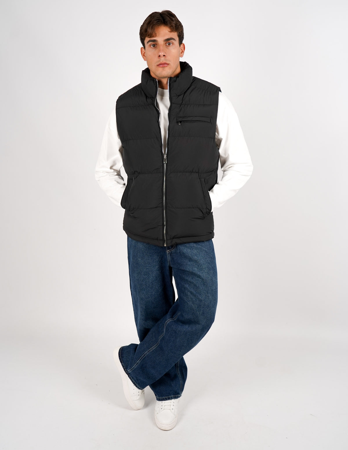 SMANICATO IMBOTTITO CON ZIP