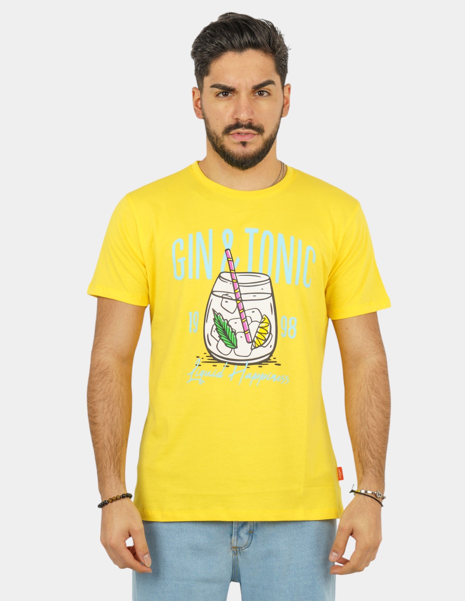 t-shirt in cotone con stampa